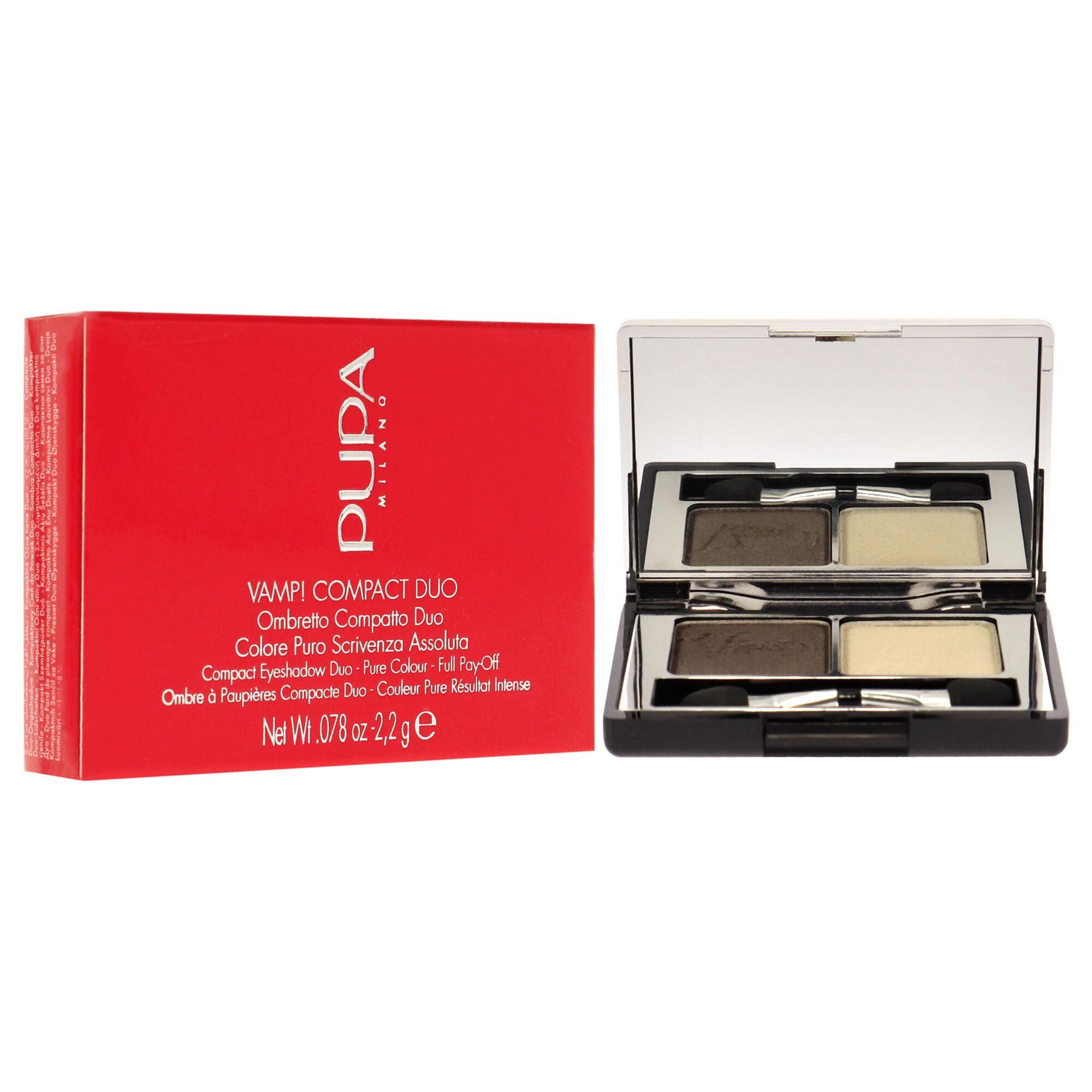 Vamp! Compact Duo Eyeshadow - 008 Cream Taupe by Pupa Milano for Women - 0.078 oz Eye Shadow, , alternate image number 6
