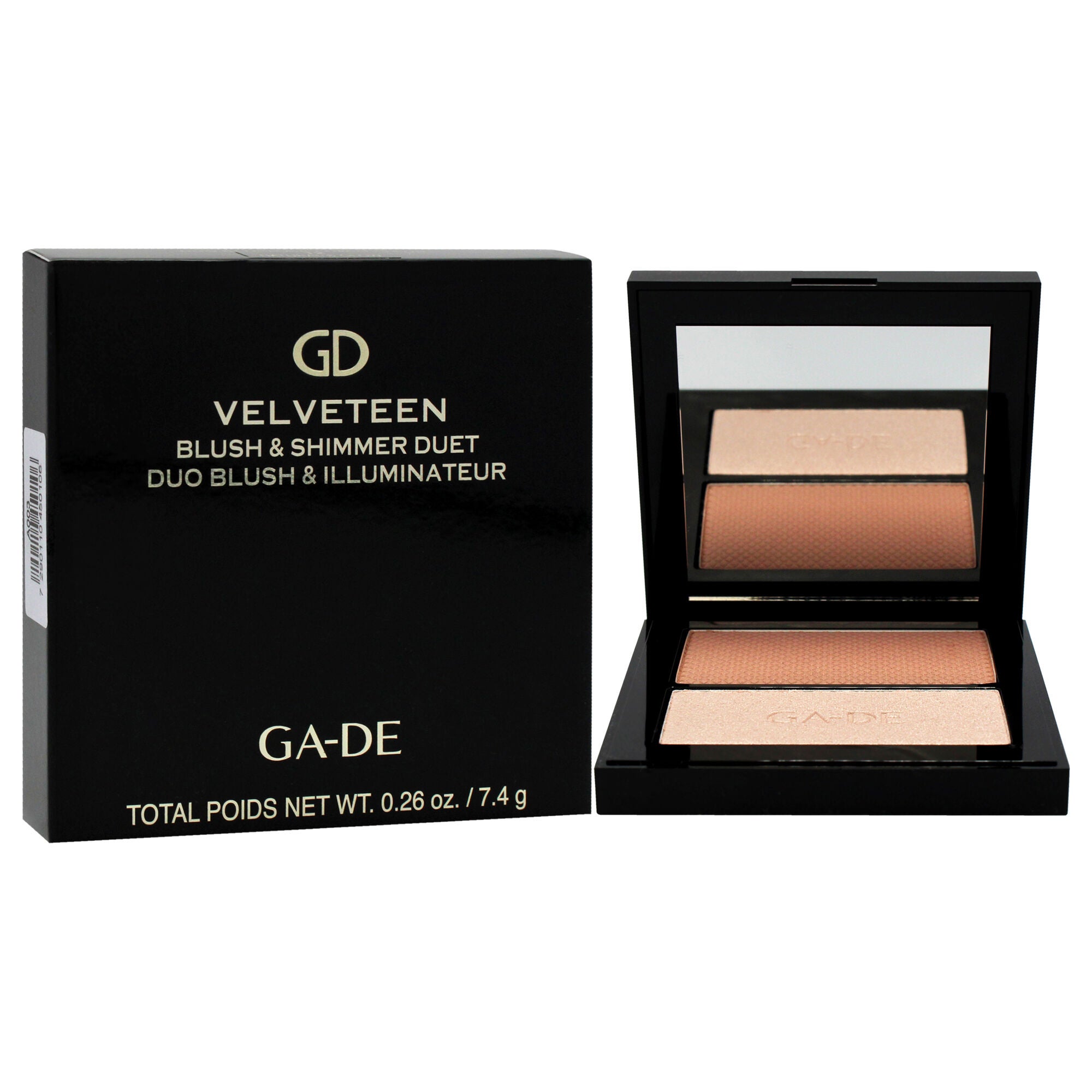 Velveteen Blush and Shimmer Duet - 12 Natural and Glow by GA-DE for Women - 0.26 oz Blush, See Description, alternate image number 1