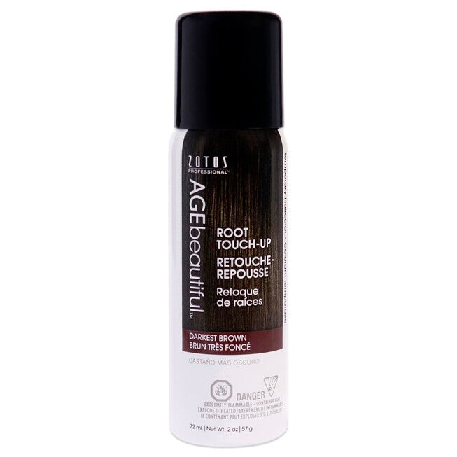 Root Touch Up Temporary Haircolor Spray - Darkest Brown by AGEbeautiful for Unisex - 2 oz Hair Color, NA, hi-res image number null