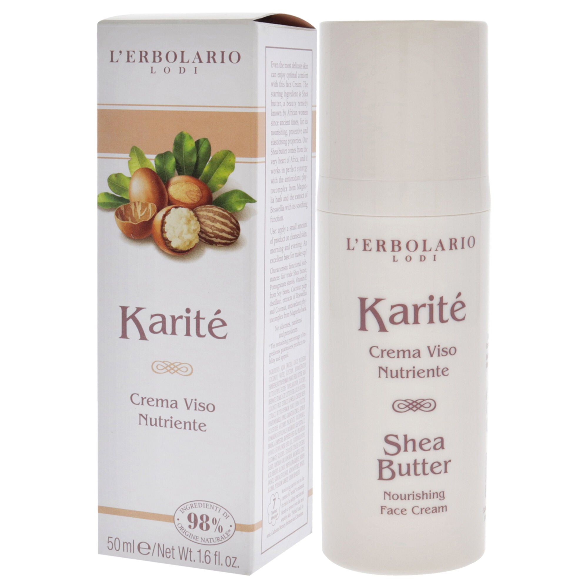 Shea Butter Nourishing Face Cream by LErbolario for Unisex - 1.6 oz Cream, See Description, alternate image number 2
