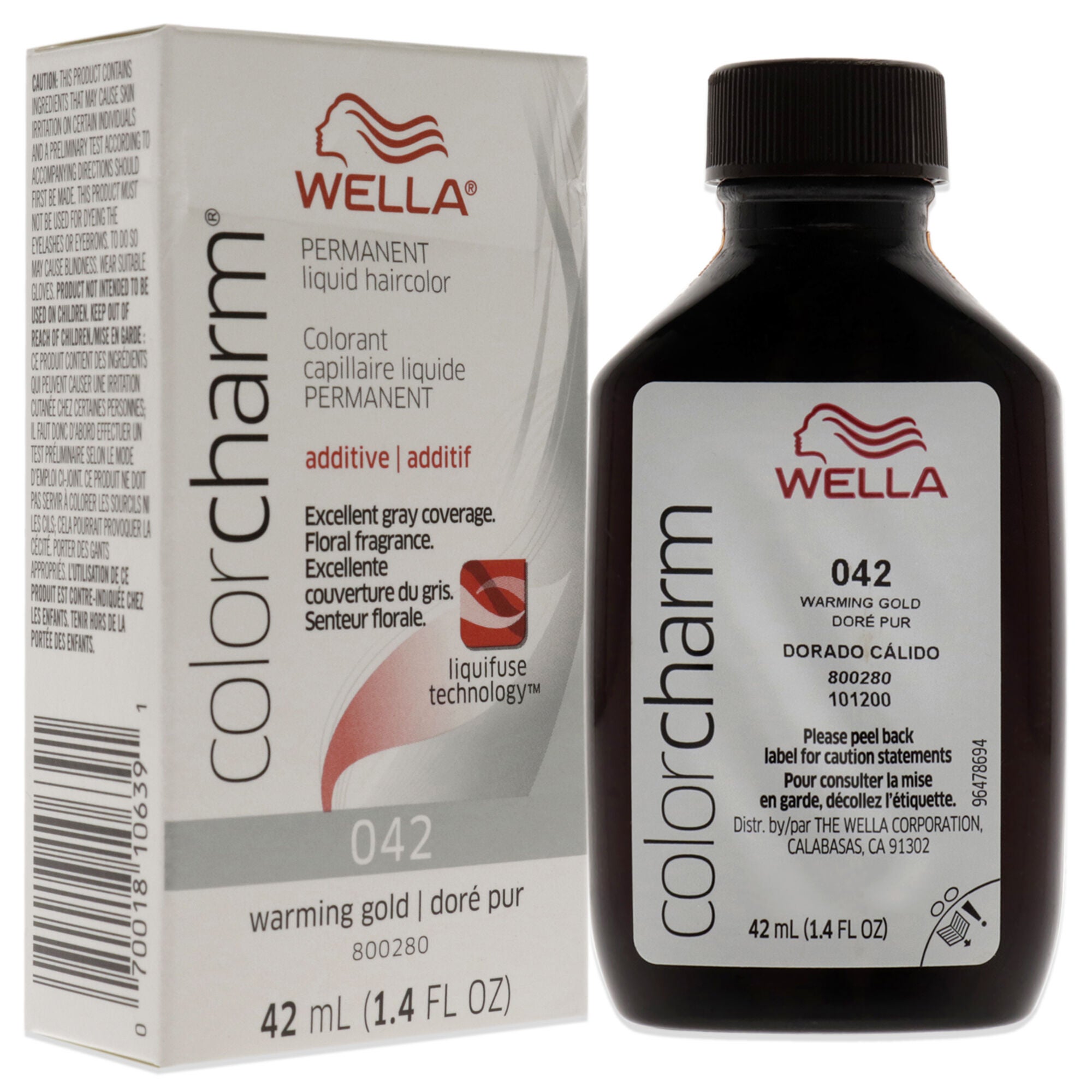 Color Charm Permanent Liquid Hair Color - 42 Gold by Wella for Unisex - 1.42 oz Hair Color, See Description, alternate image number 2
