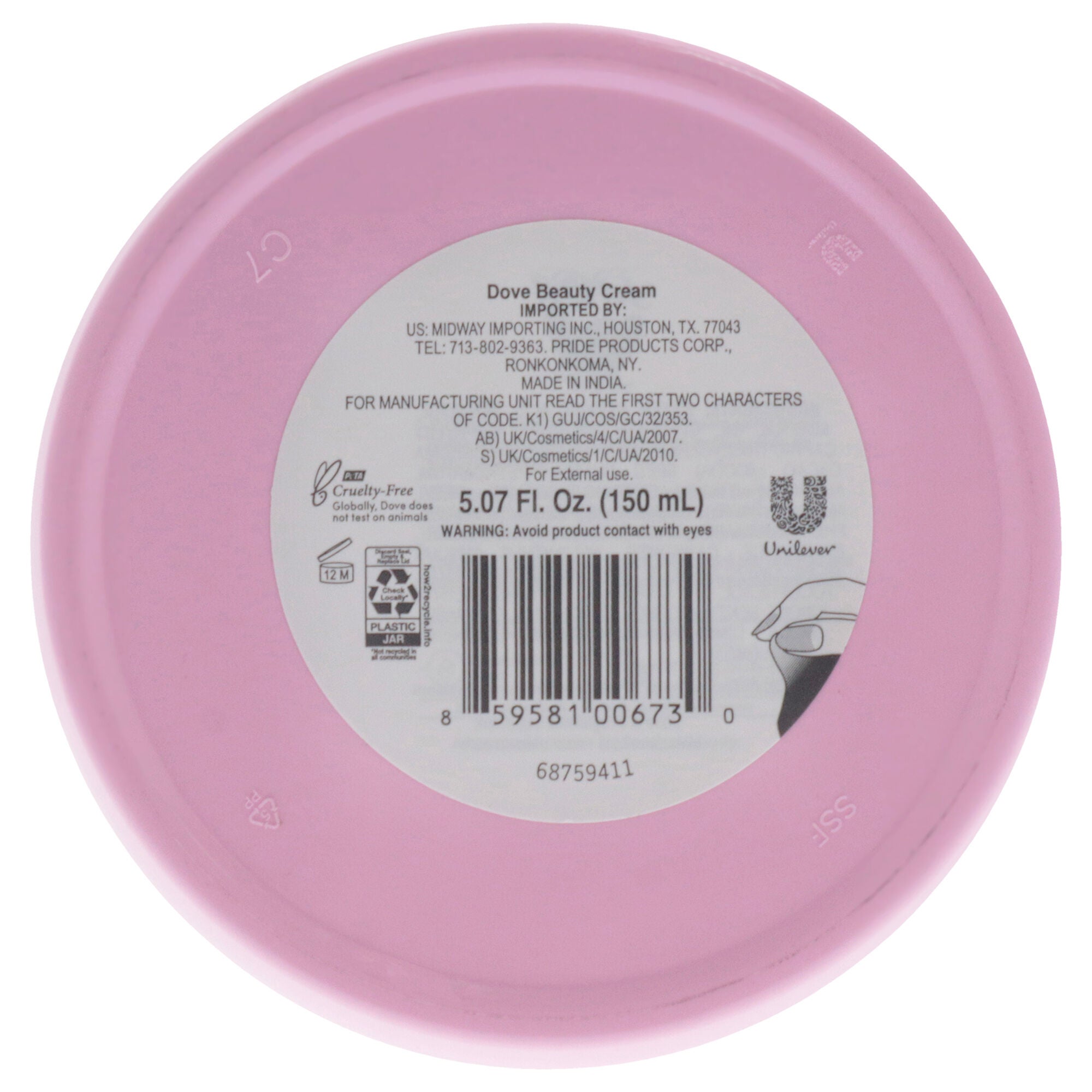 Beauty Cream - Pink by Dove for Women - 5 oz Cream, See Description, alternate image number 1