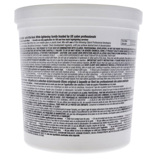 Basic White Powder Lighteners by Clairol for Unisex - 16 oz Lightener, See Description, alternate image number 1