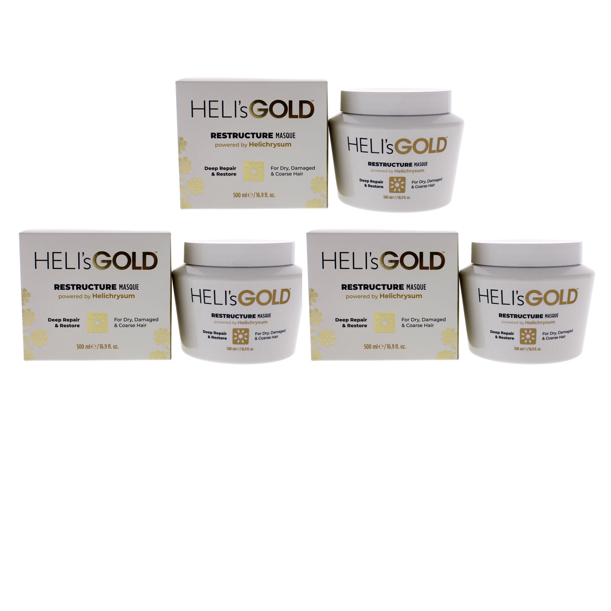 Restructure Masque by Helis Gold for Unisex - 16.9 oz Masque - Pack of 3, See Description, hi-res image number 0
