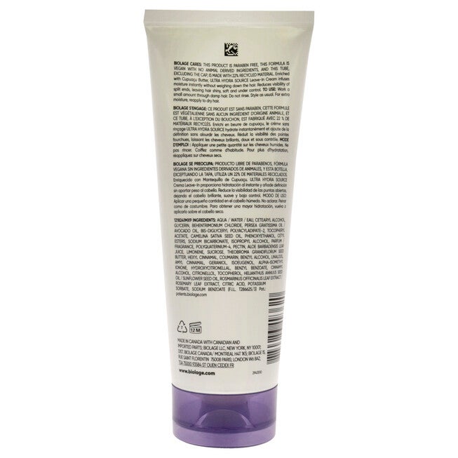 Biolage Ultra Hydra Source Leave in Cream by Matrix for Unisex - 6.7 oz Cream, NA, alternate image number null