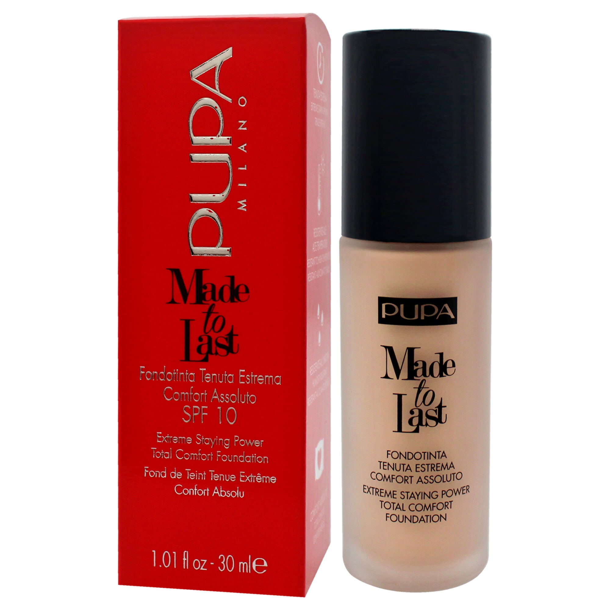 Made to Last Extreme Staying Power Foundation SPF 30 - 020 Light Beige by Pupa Milano for Women - 1.01 oz Foundation, See Description, alternate image number 2