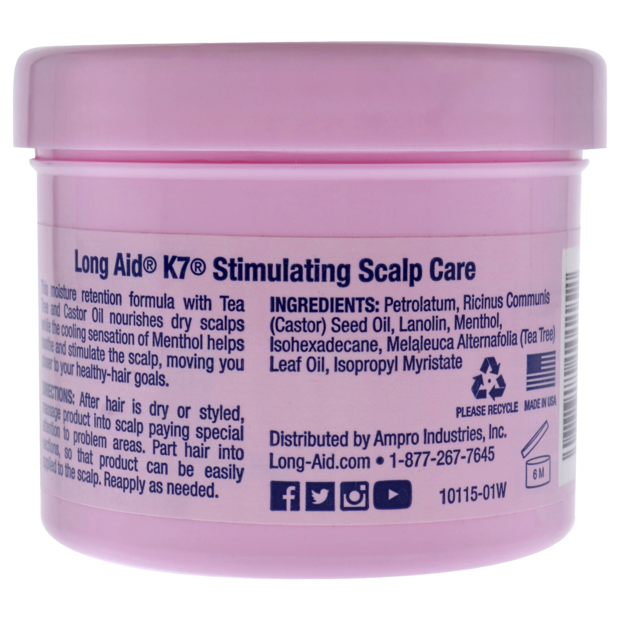 Long-Aid K7 Stimulating Scalp Care Conditioner by Ampro for Women - 4 oz Conditioner, , alternate image number 3