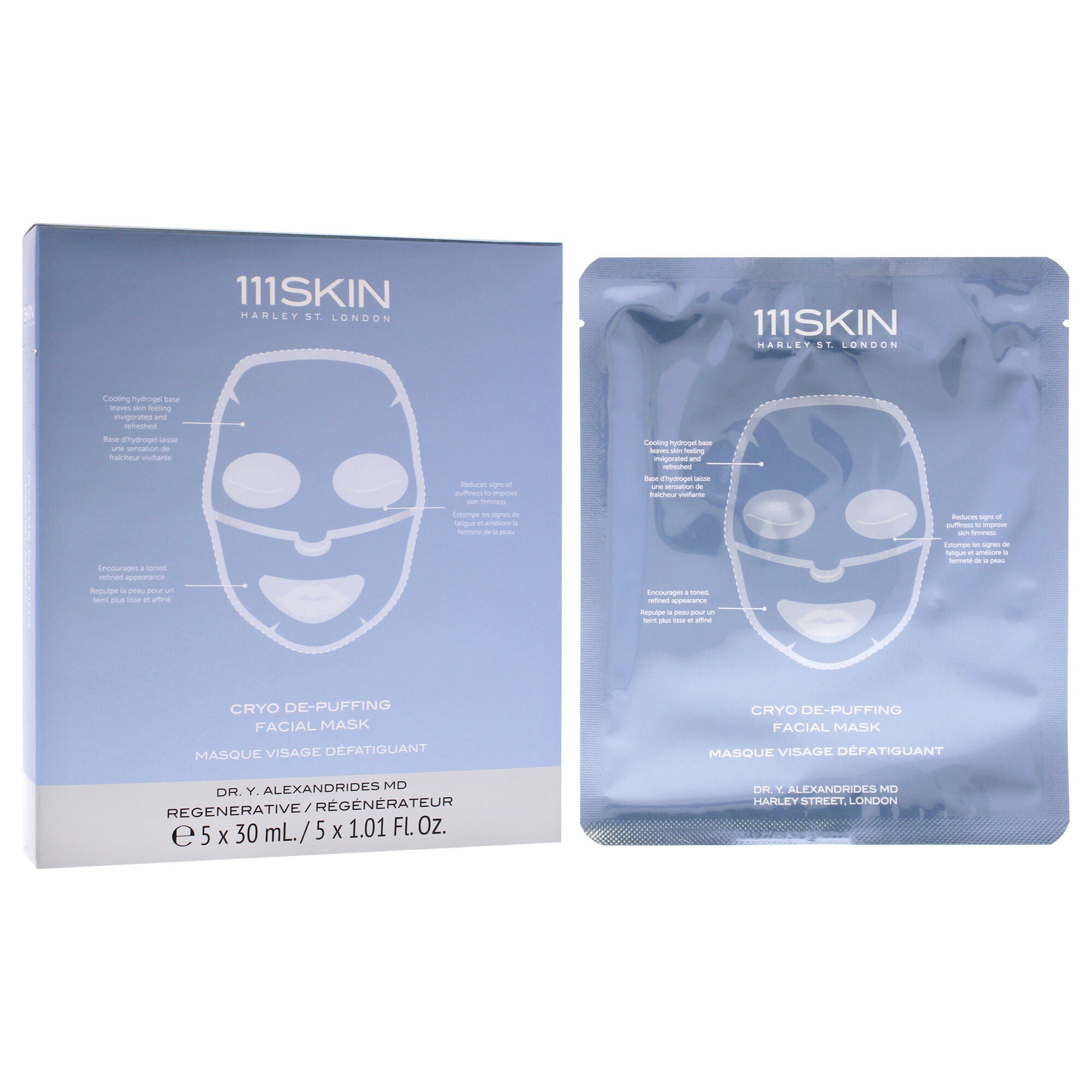 Cryo De-Puffing Facial Mask by 111Skin for Unisex - 5 Pc Mask, See Description, alternate image number 2
