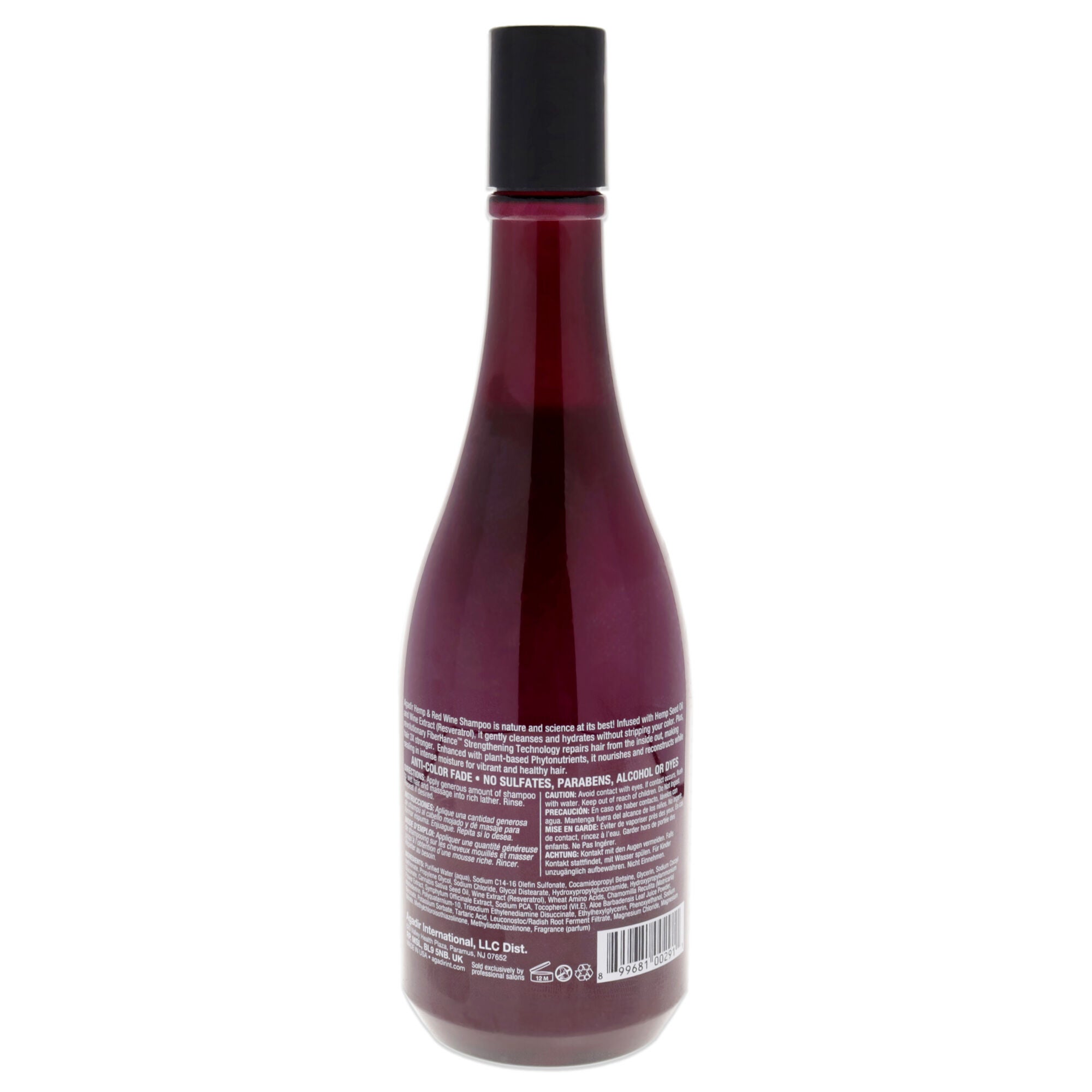 Hemp and Red Wine Moisturizing Shampoo by Agadir for Unisex - 14.5 oz Shampoo, , alternate image number 4