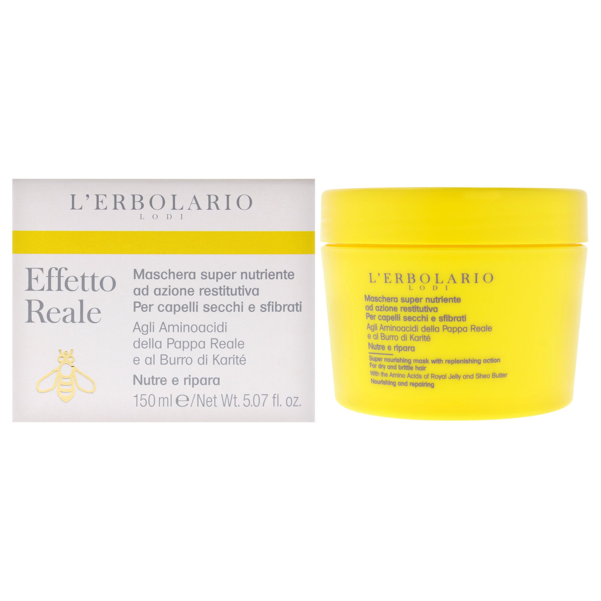 Effetto Reale Super Nourishing Mask by LErbolario for Unisex - 5.07 oz Masque, See Description, hi-res image number 0