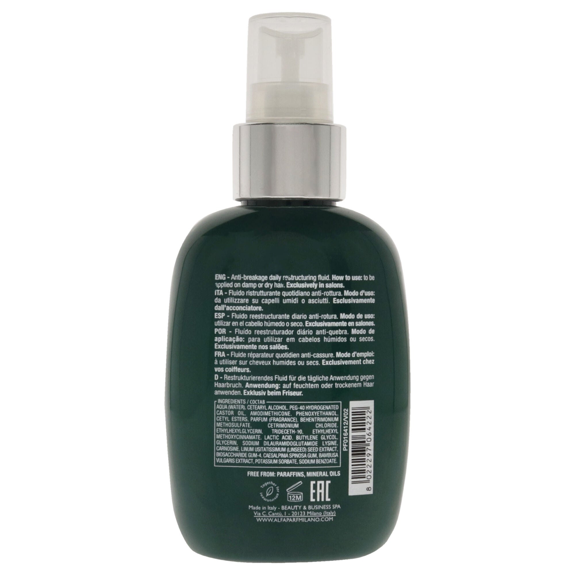 Semi Di Lino Reconstruction Anti-Breakage Daily Fluid by Alfaparf Milano for Unisex - 4.23 oz Treatment, See Description, alternate image number 1