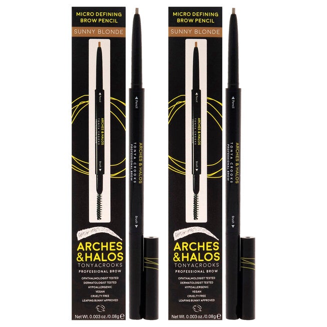 Micro Defining Brow Pencil - Sunny Blonde by Arches and Halos for Women - 0.003 oz Eyebrow Pencil - Pack of 2, NA, hi-res image number null