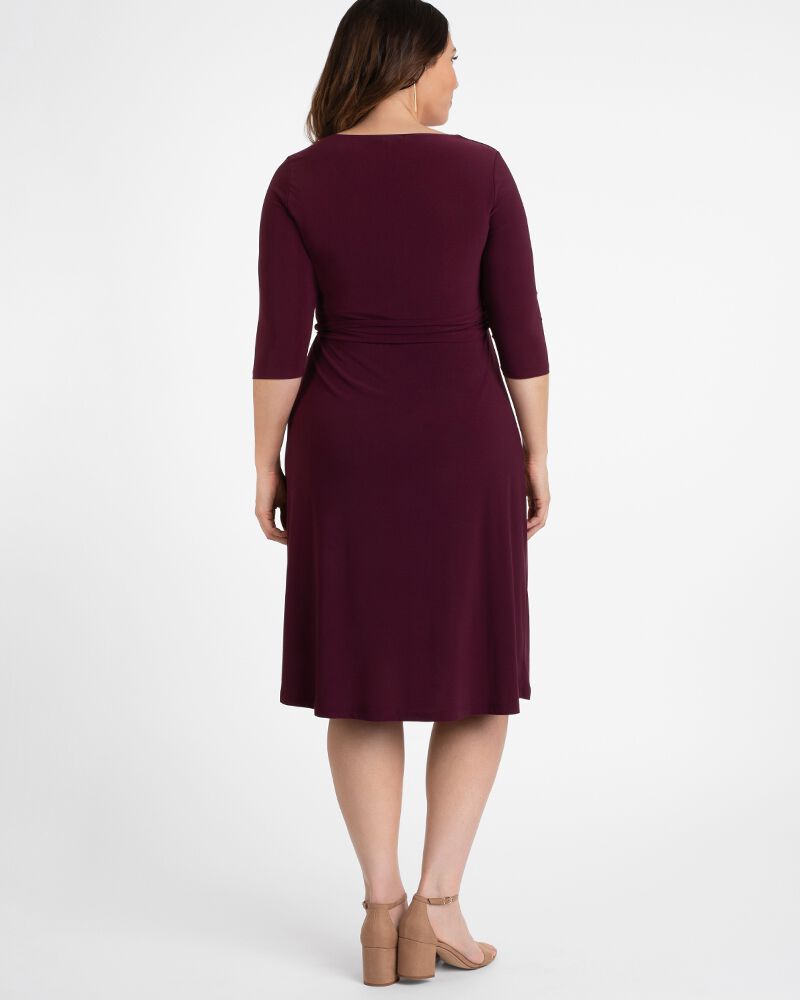 Sweetheart Knit Wrap Dress, , alternate image number 3