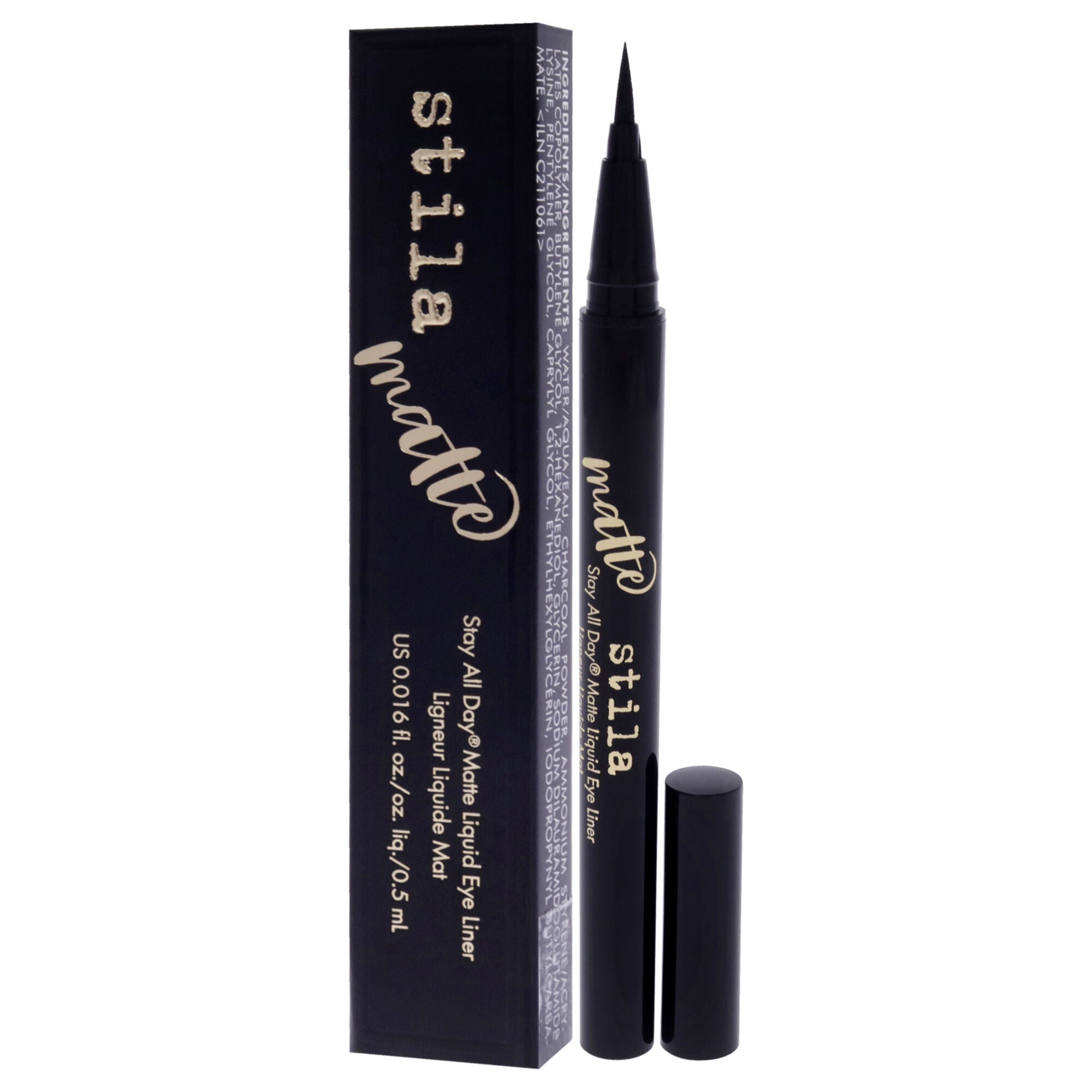 Stay All Day Matte Liquid Eye Liner - Intense Black by Stila for Women - 0.016 oz Eyeliner, See Description, alternate image number 3
