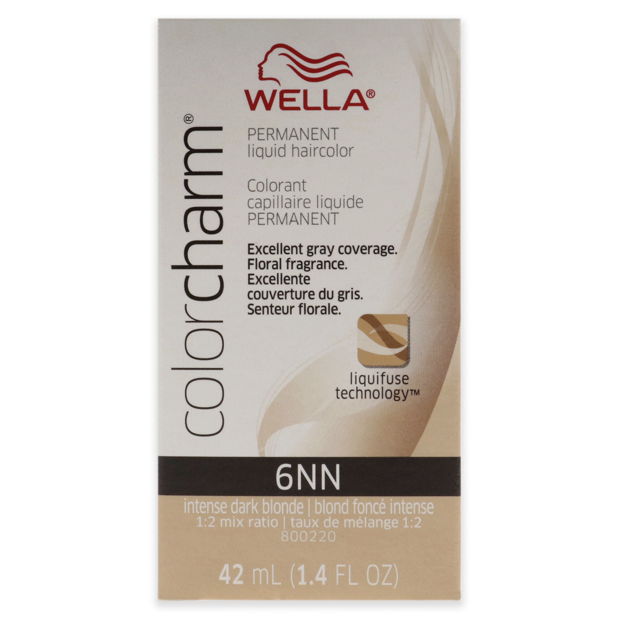 Color Charm Permanent Liquid Hair Color - 6NN Intense Dark Blonde by Wella for Unisex - 1.42 oz Hair Color, Brown, alternate image number 4