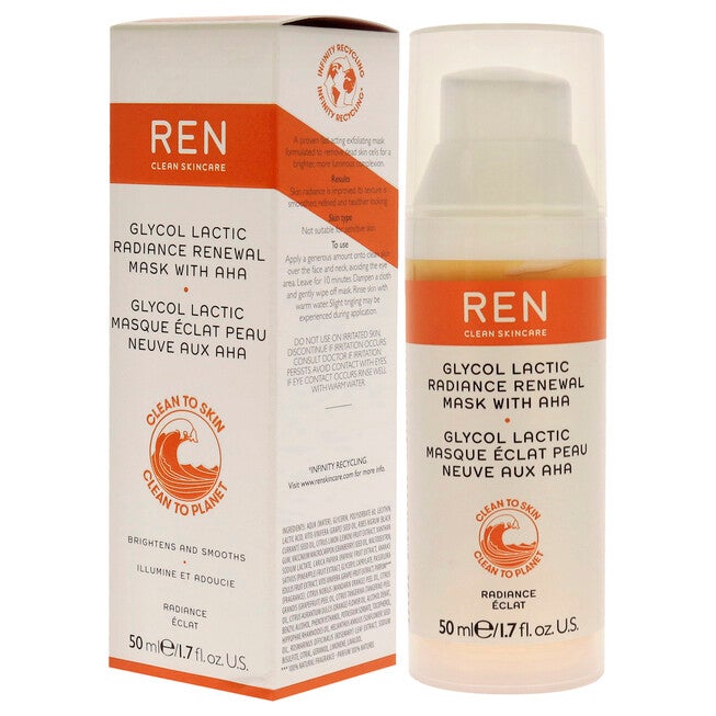 Glycol Lactic Radiance Renewal Mask by REN for Unisex - 1.7 oz Mask, NA, alternate image number null