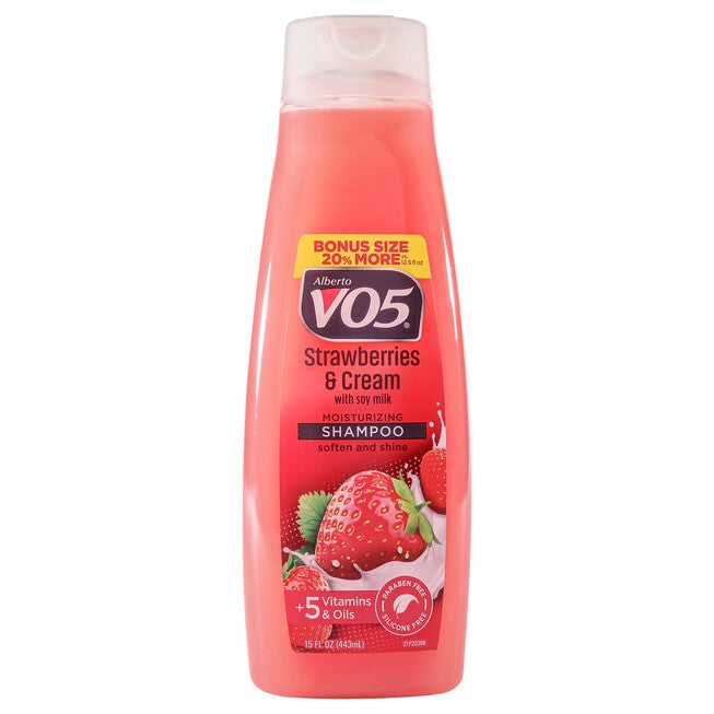 Moisturizing Strawberries Cream Shampoo by Alberto VO5 for Unisex - 15 oz Shampoo, NA, hi-res image number null
