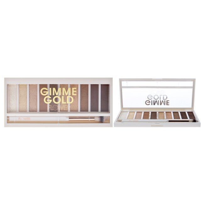 Shimmer and Shade Eyeshadow Palette - ES3 Gimme Gold by Flower Beauty for Women - 0.3 oz Eye Shadow, NA, hi-res image number null