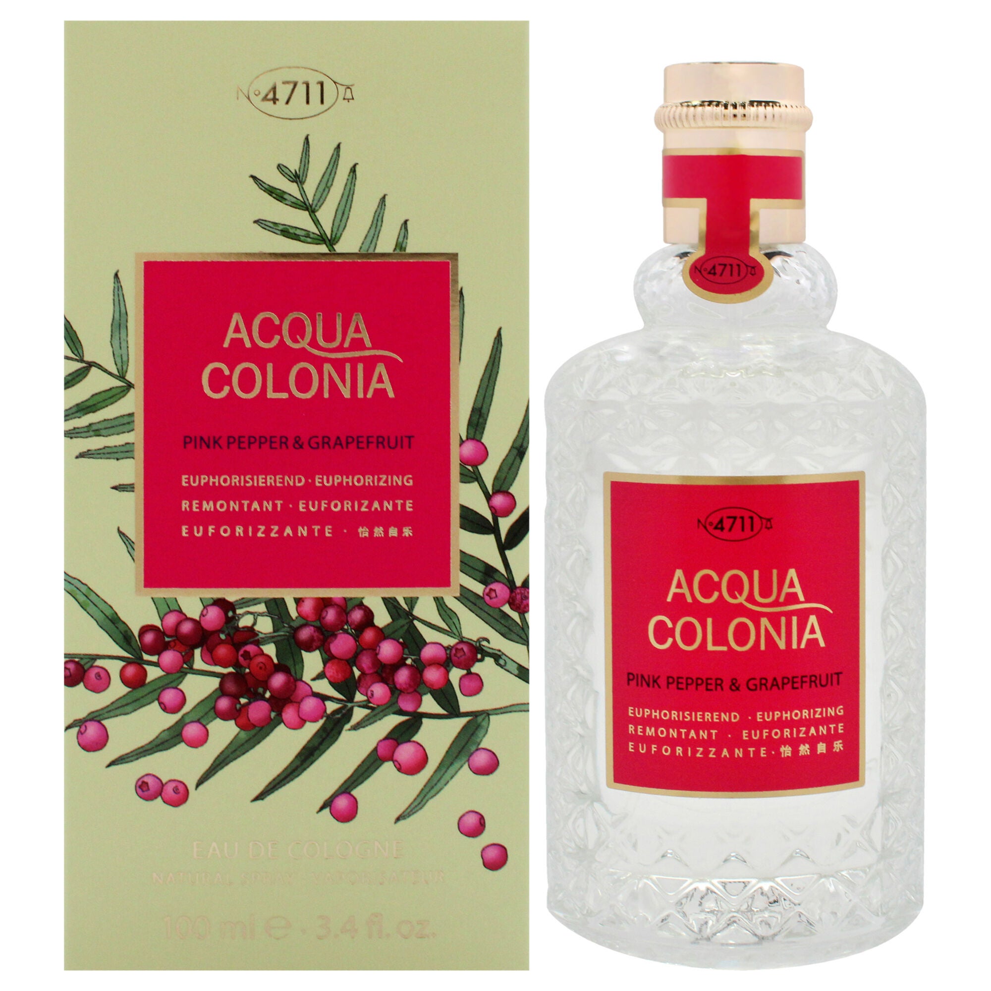 4711 Acqua Colonia - Pink Pepper and Grapefruit by Muelhens for Unisex - 3.4 oz EDC Spray, See Description, hi-res image number 0