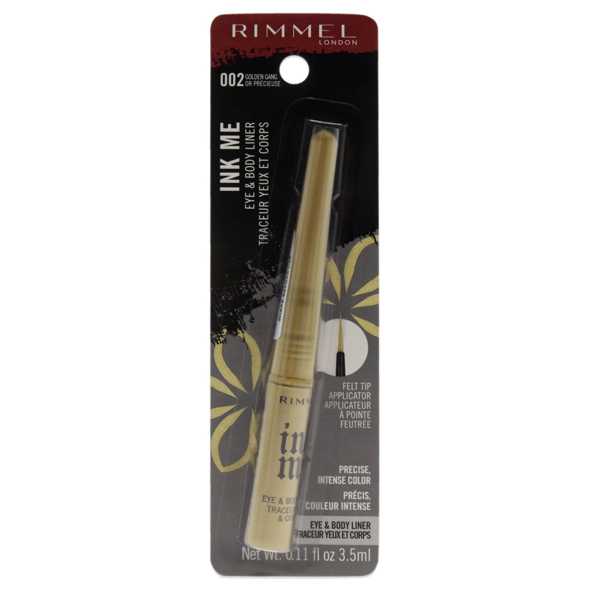 Ink Me Eyes and Body - 002 Gold by Rimmel London for Women - 0.11 oz Eyeliner, See Description, hi-res image number 0
