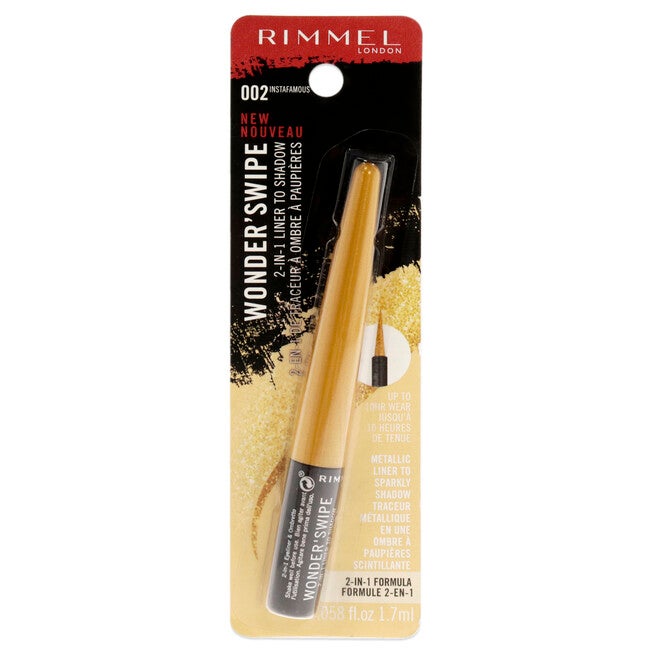 Wonder Swipe 2-in-1 Liner to Shadow - 002 Instafamous by Rimmel London for Women - 0.058 oz Eyeliner, NA, hi-res image number null