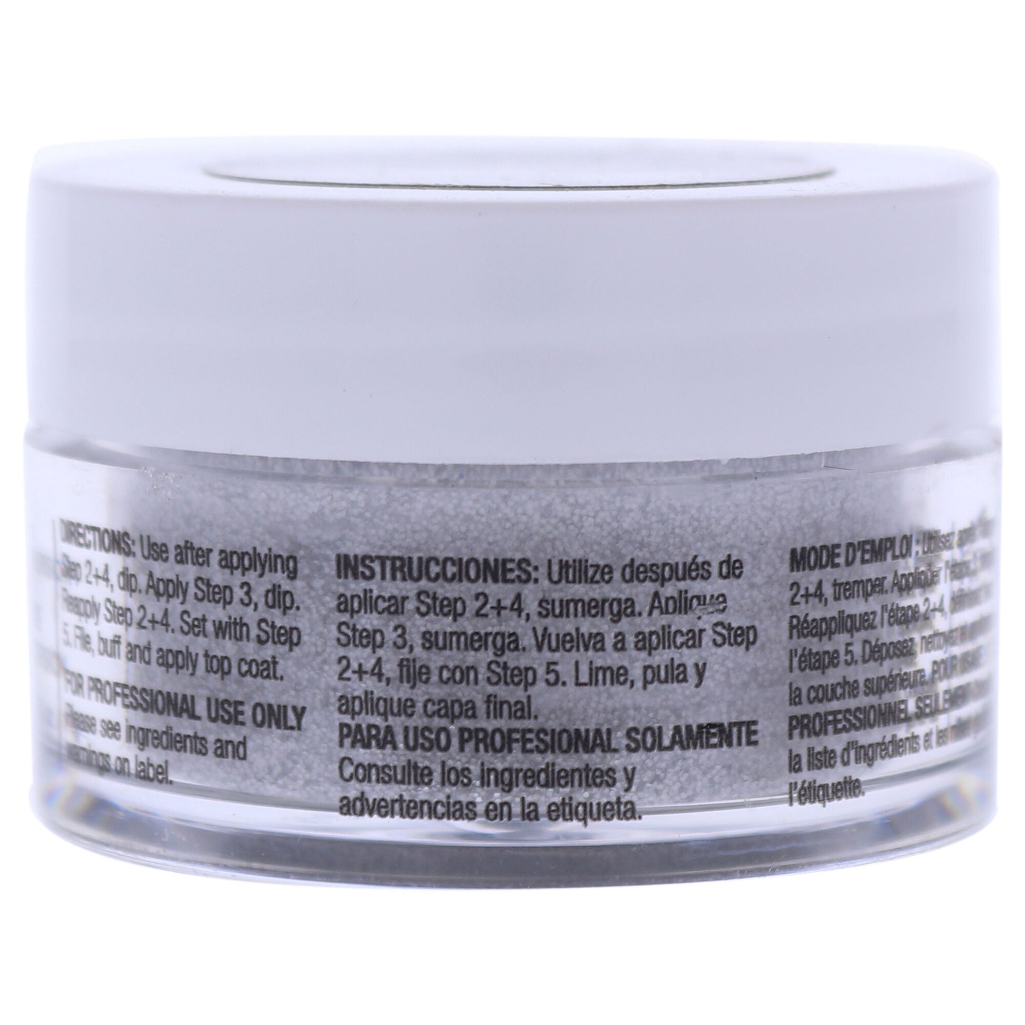 Pro Powder Polish Nail Colour Dip System - Silver with Rainbow Mica by Cuccio Colour for Women - 0.5 oz Nail Powder, See Description, alternate image number 1
