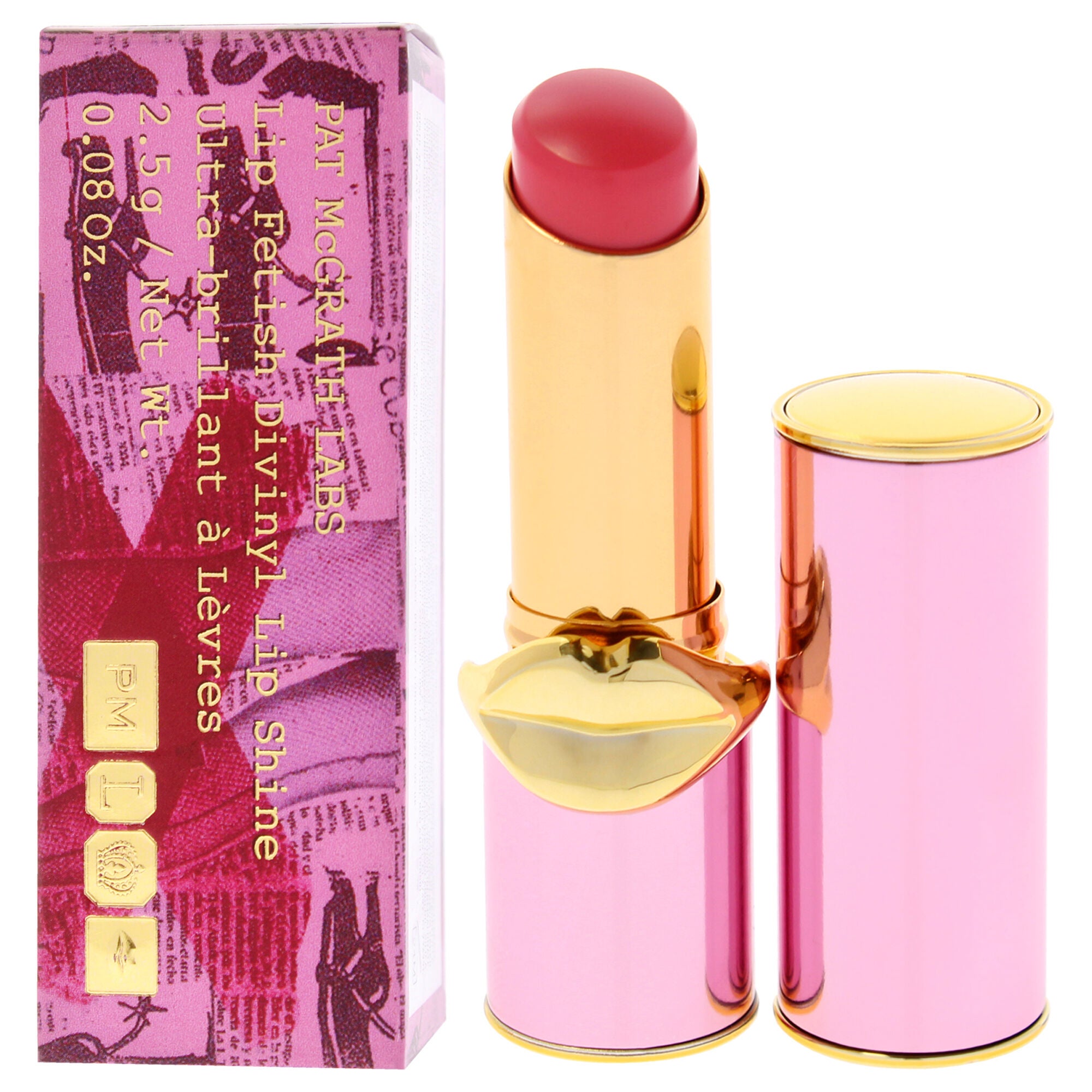 Lip Fetish Divinyl Lip Shine - 592 Boudoir Rose by Pat Mcgrath Labs for Women - 0.08 oz Lipstick, Pink, alternate image number 4