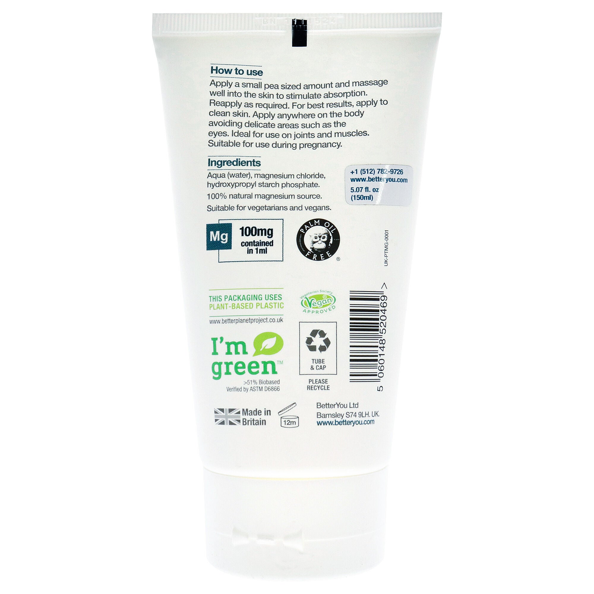 Magnesium Body Gel by BetterYou for Unisex - 5.07 oz Gel, See Description, alternate image number 2