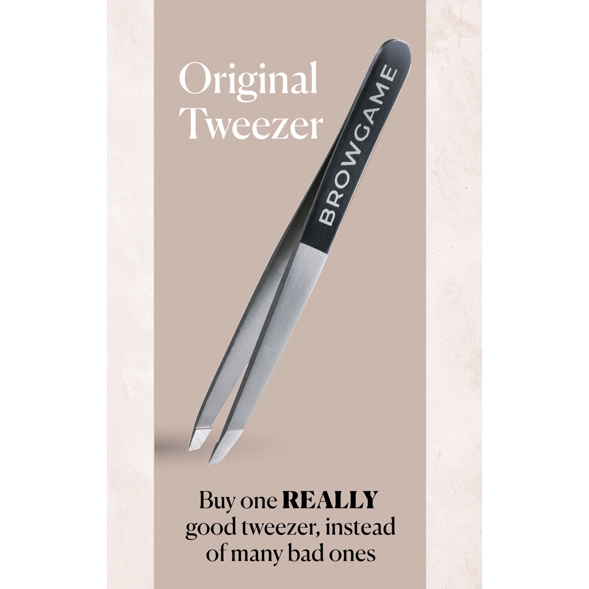 Original Slanted Tweezer - White by Browgame for Unisex - 1 Pc Tweezer, , alternate image number 5