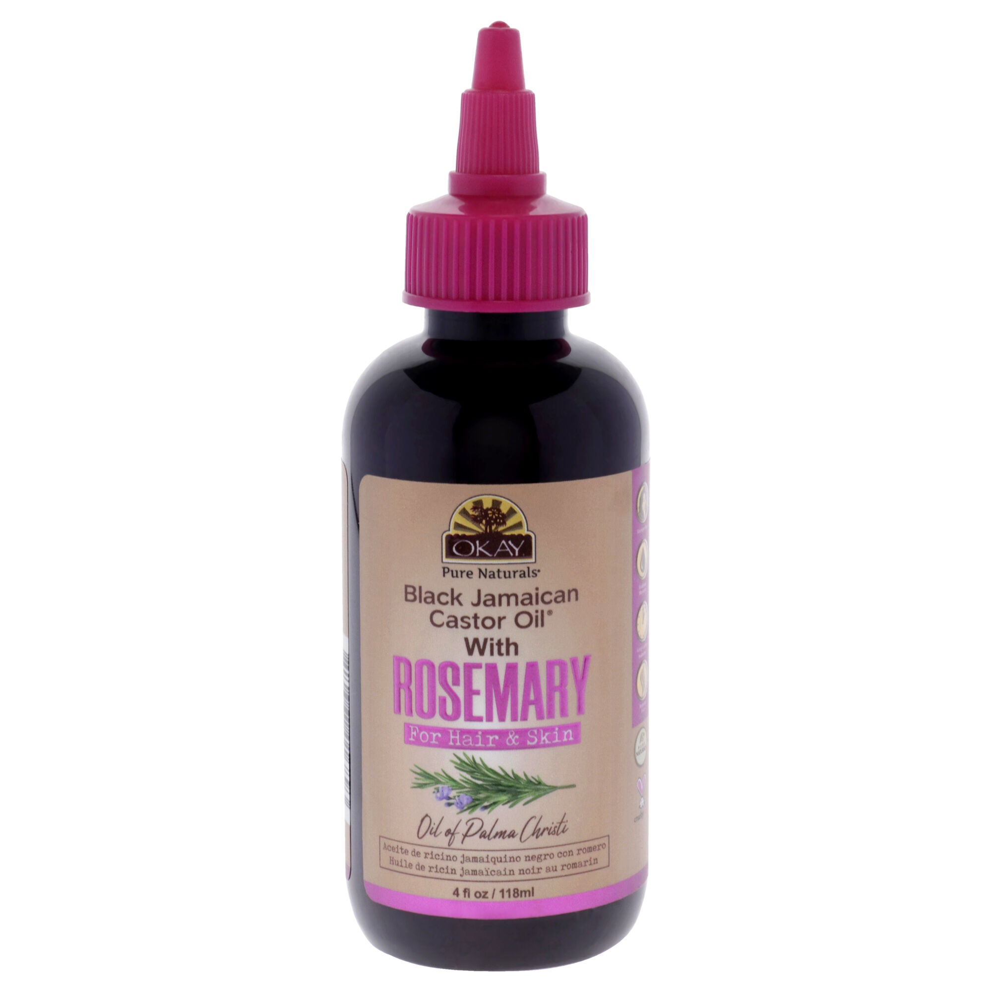 Black Jamaican Castor Oil - Rosemary by Okay for Unisex - 4 oz Oil, See Description, hi-res image number 0