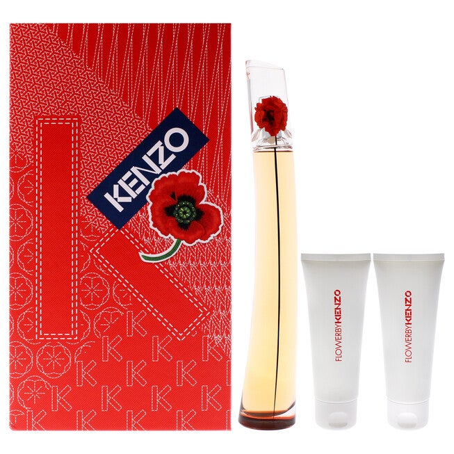 Flower LAbsolue by Kenzo for Women - 3 Pc Gift Set 3.3oz EDP Spray, 2 x 2.5oz Body Cream, NA, hi-res image number null
