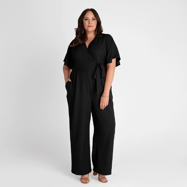 Charisma Crepe Jumpsuit, Black, alternate image number 1