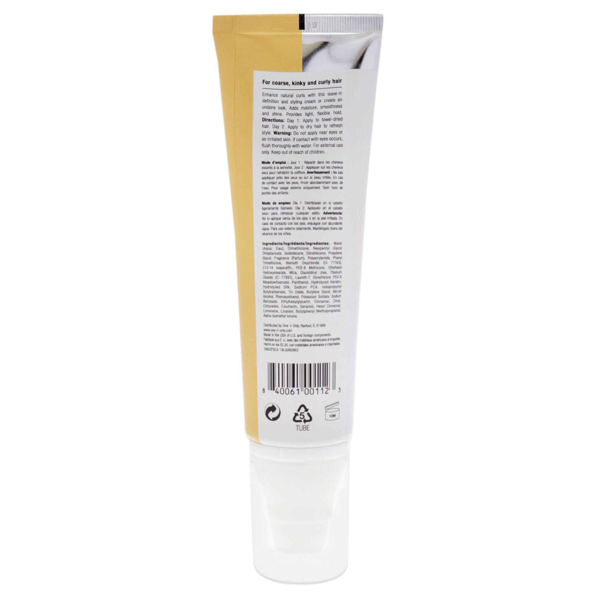 Zero Fuss Styling Cream by One n Only for Unisex - 4 oz Cream, See Description, alternate image number 1