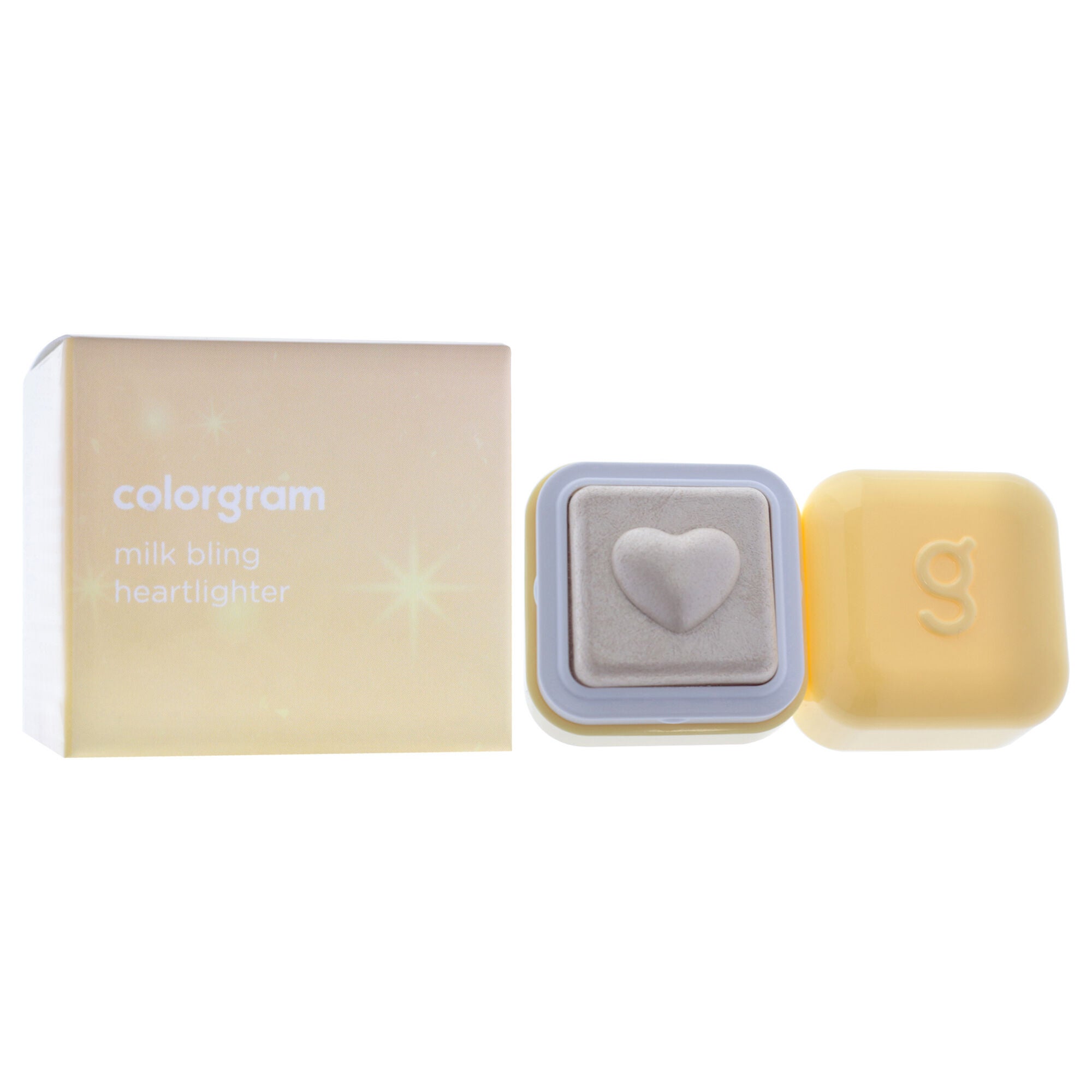 Milk Bling Heartlighter - 07 Buttercup Ivory by Colorgram for Women - 0.07 oz Highlighter, Yellow, alternate image number 2