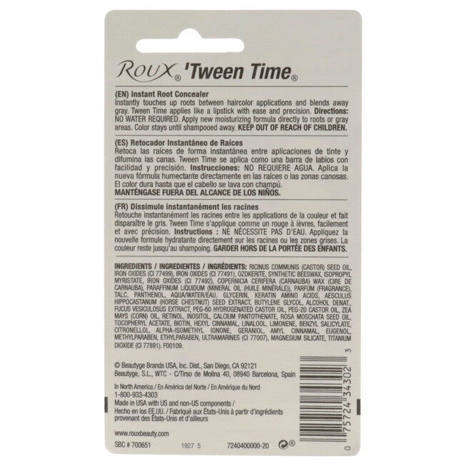 Tween Time Instant Root Concealer Stick - Dark Brown by Roux for Unisex - 0.28 oz Concealer, See Description, alternate image number 2