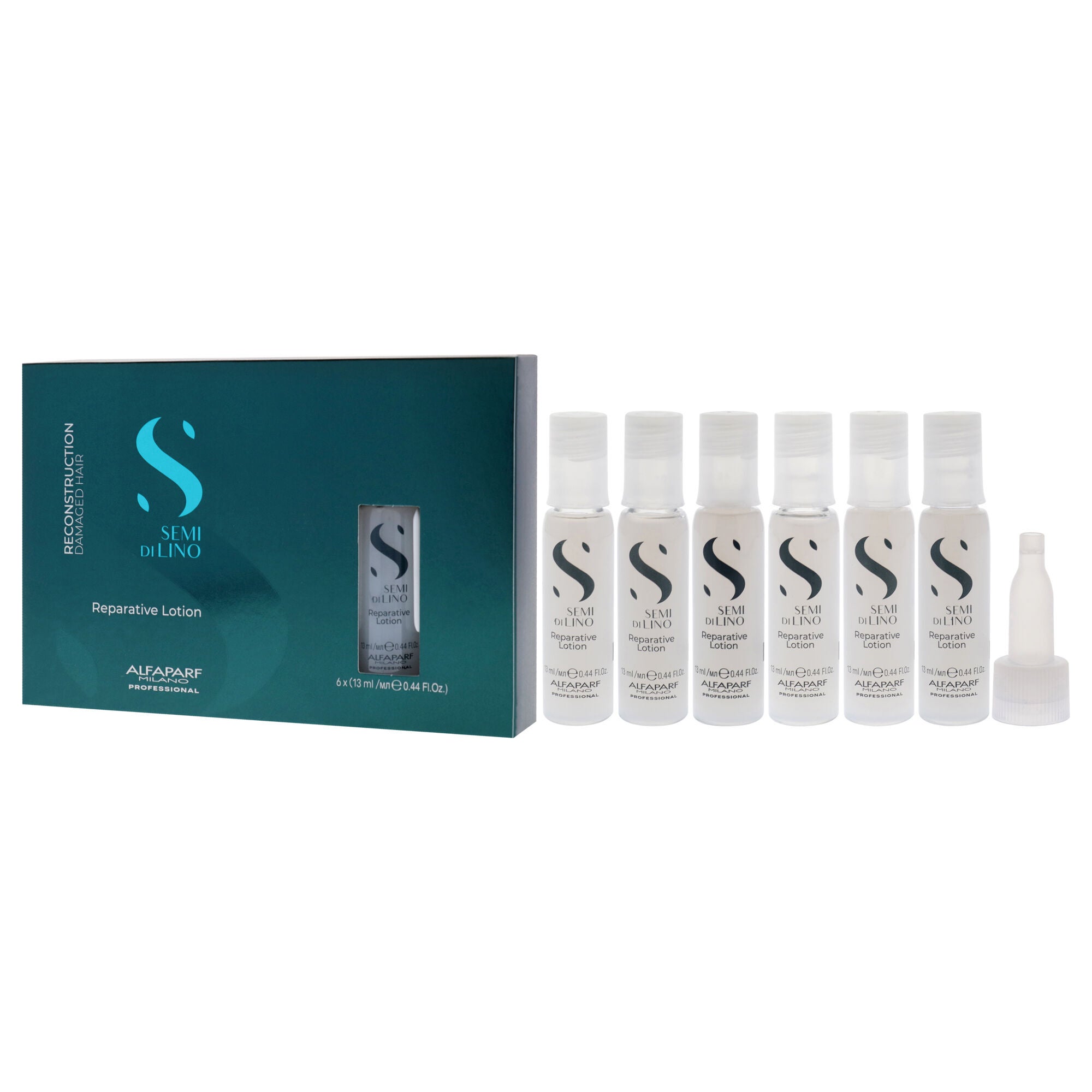 Semi Di Lino Reconstruction Reparative Lotion by Alfaparf Milano for Unisex - 6 x 0.44 oz Lotion, See Description, alternate image number 3