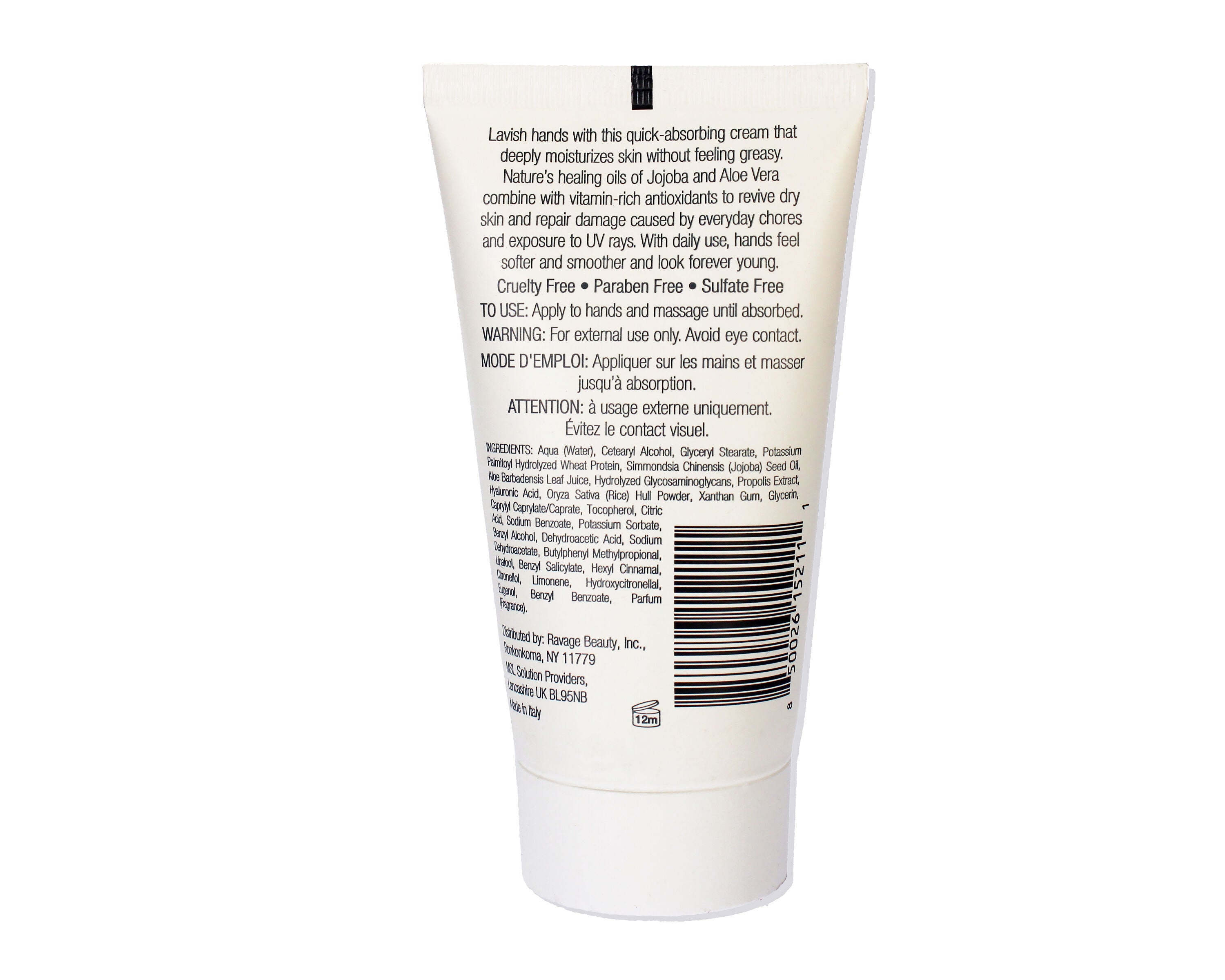 Jojoba and Aloe Naturally Soft Hand Cream by e.fek.tiv for Unisex - 2.5 oz Cream, , alternate image number 3