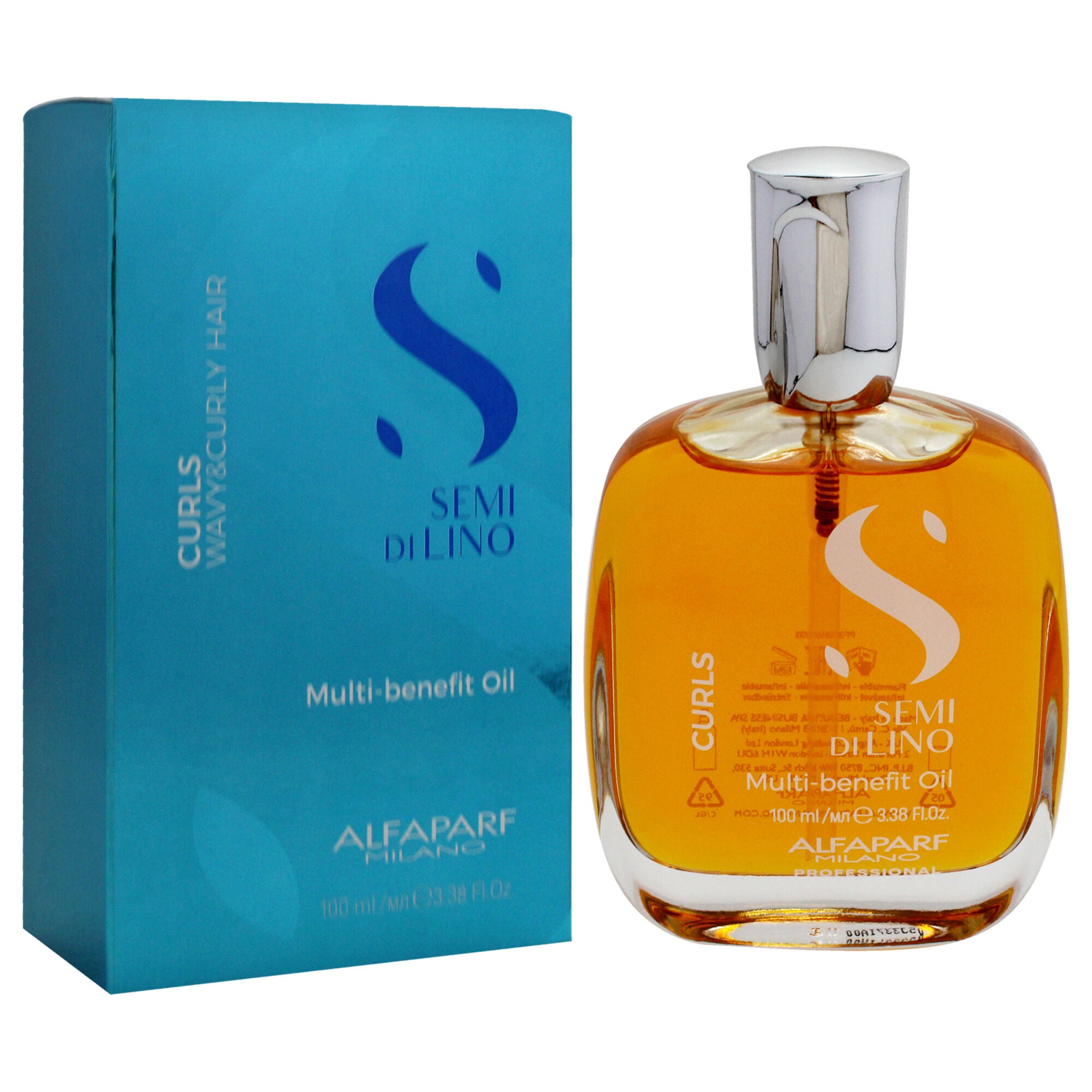 Semi Di Lino Curls Multi-Benefit Oil by Alfaparf Milano for Unisex - 3.38 oz Oil, See Description, alternate image number 1