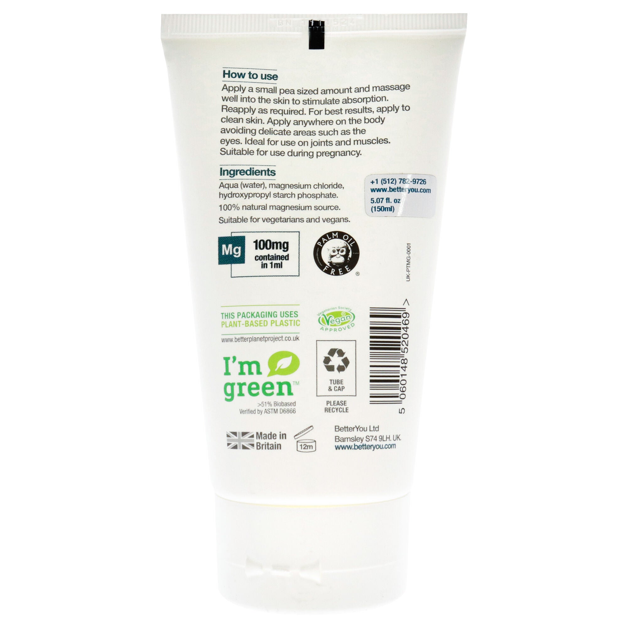 Magnesium Body Gel by BetterYou for Unisex - 5.07 oz Gel, , alternate image number 3