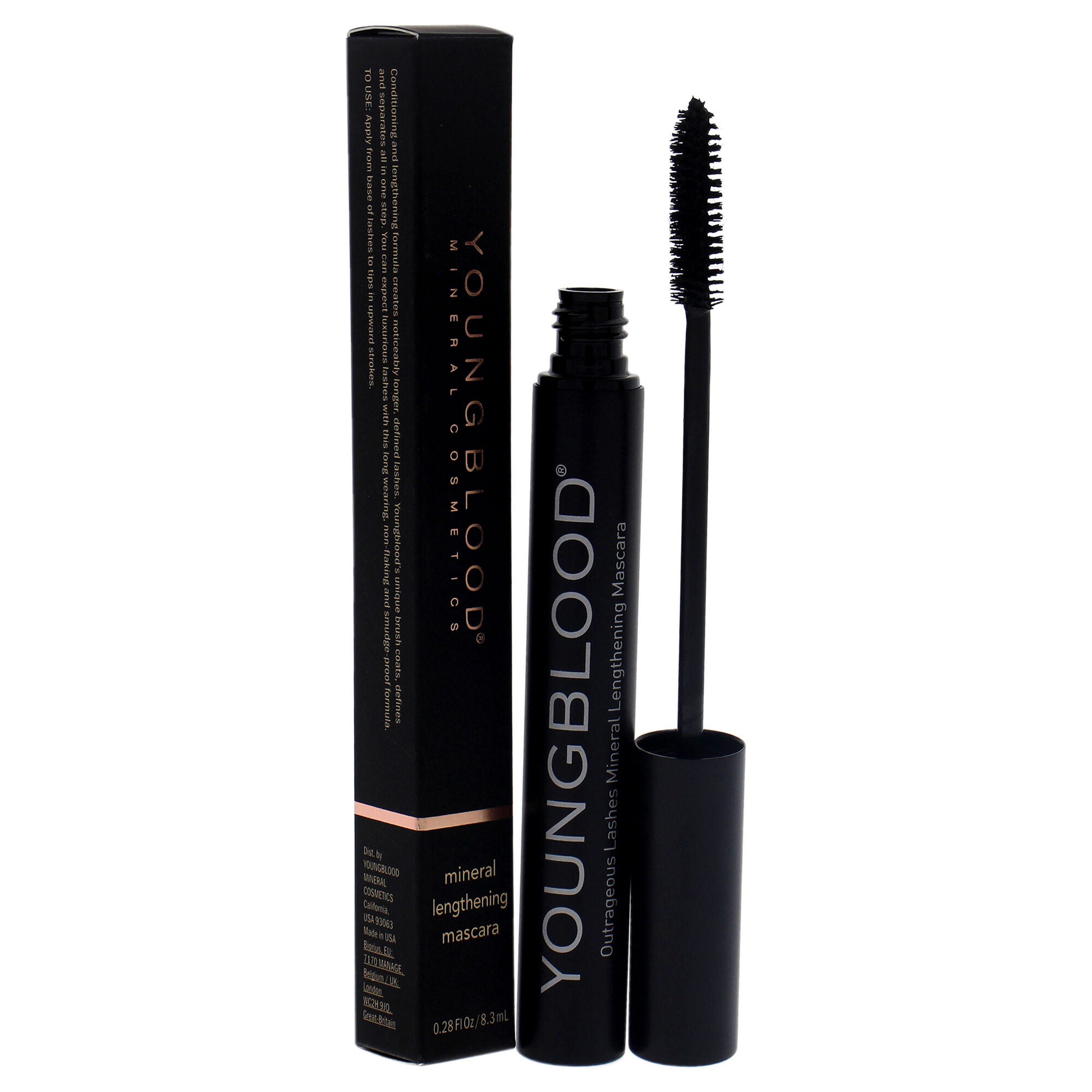 Outrageous Lashes Mineral Lengthening Mascara - Blackout by Youngblood for Women - 0.28 oz Mascara, , alternate image number 7
