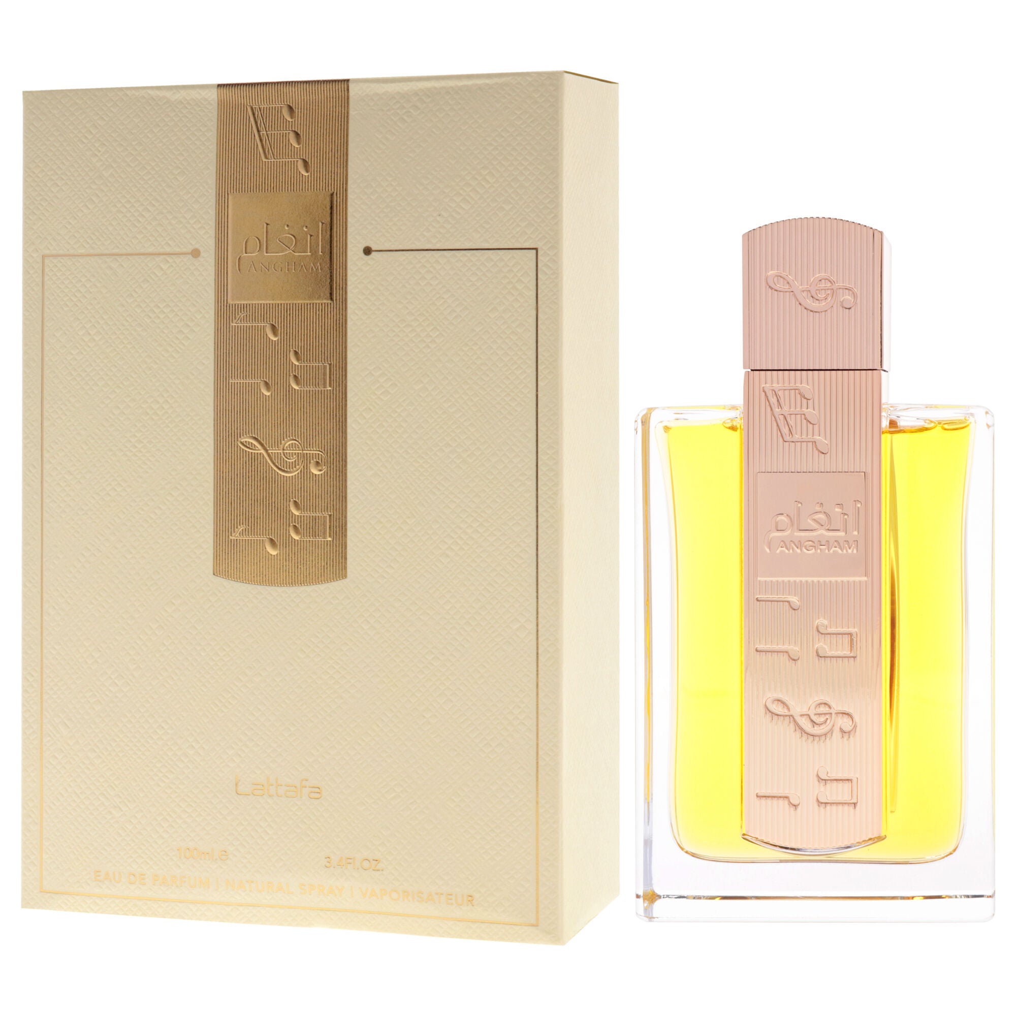 Angham by Lattafa for Unisex - 3.4 oz EDP Spray, Clear, alternate image number 3