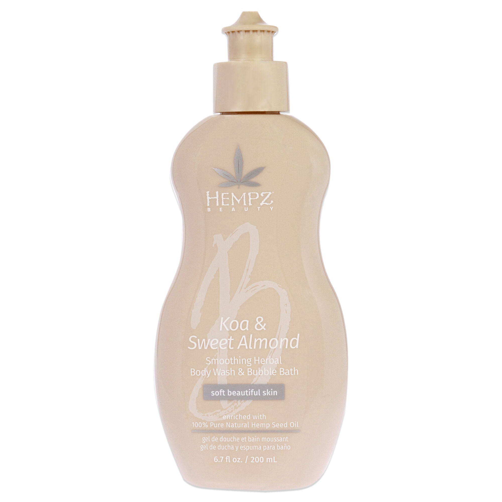 Koa and Sweet Almond Smoothing Herbal Bubble Bath and Body Wash by Hempz for Unisex - 6.7 oz Body Wash, See Description, hi-res image number 0