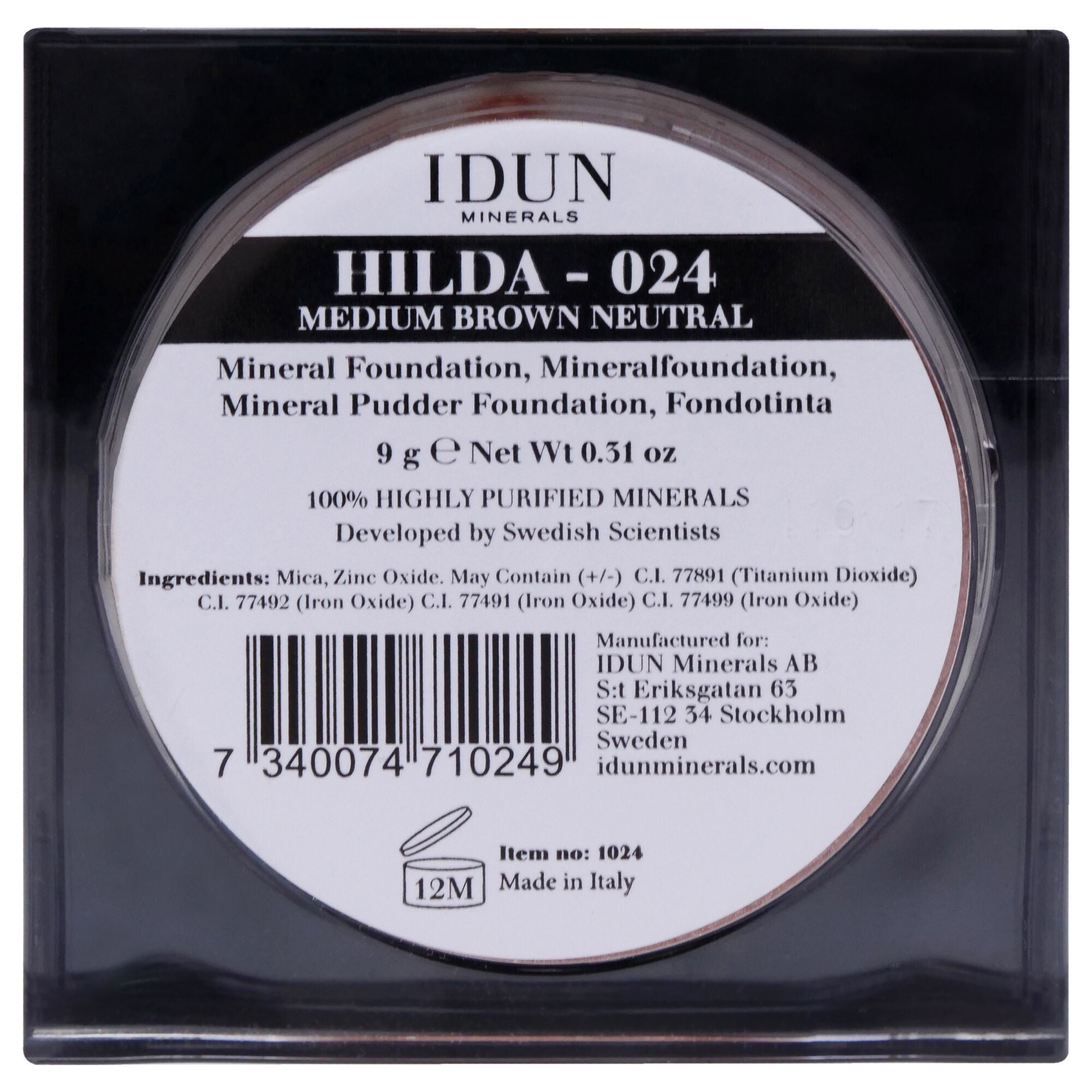 Powder Foundation - 024 Hilda by Idun Minerals for Women - 0.31 oz Foundation, , alternate image number 5