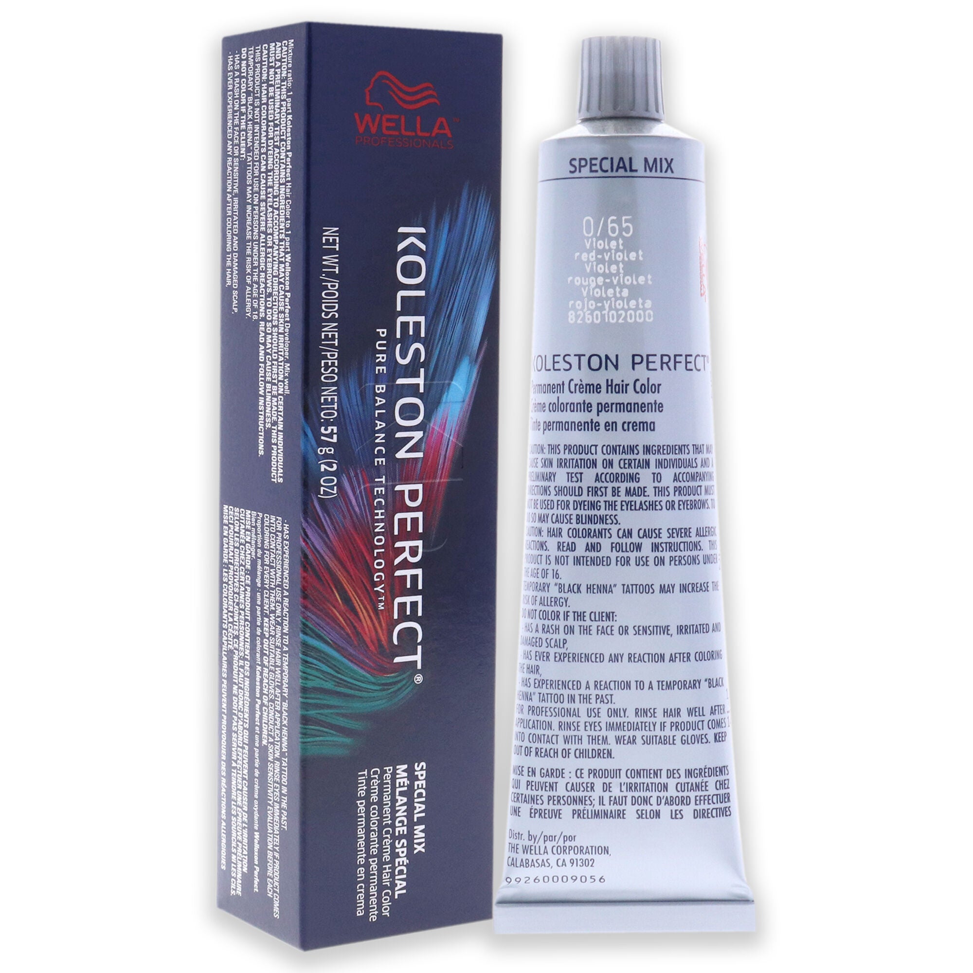 Koleston Perfect Permanent Creme Hair Color - 0 65 Violet Red- Violet by Wella for Unisex - 2 oz Hair Color, See Description, alternate image number 2