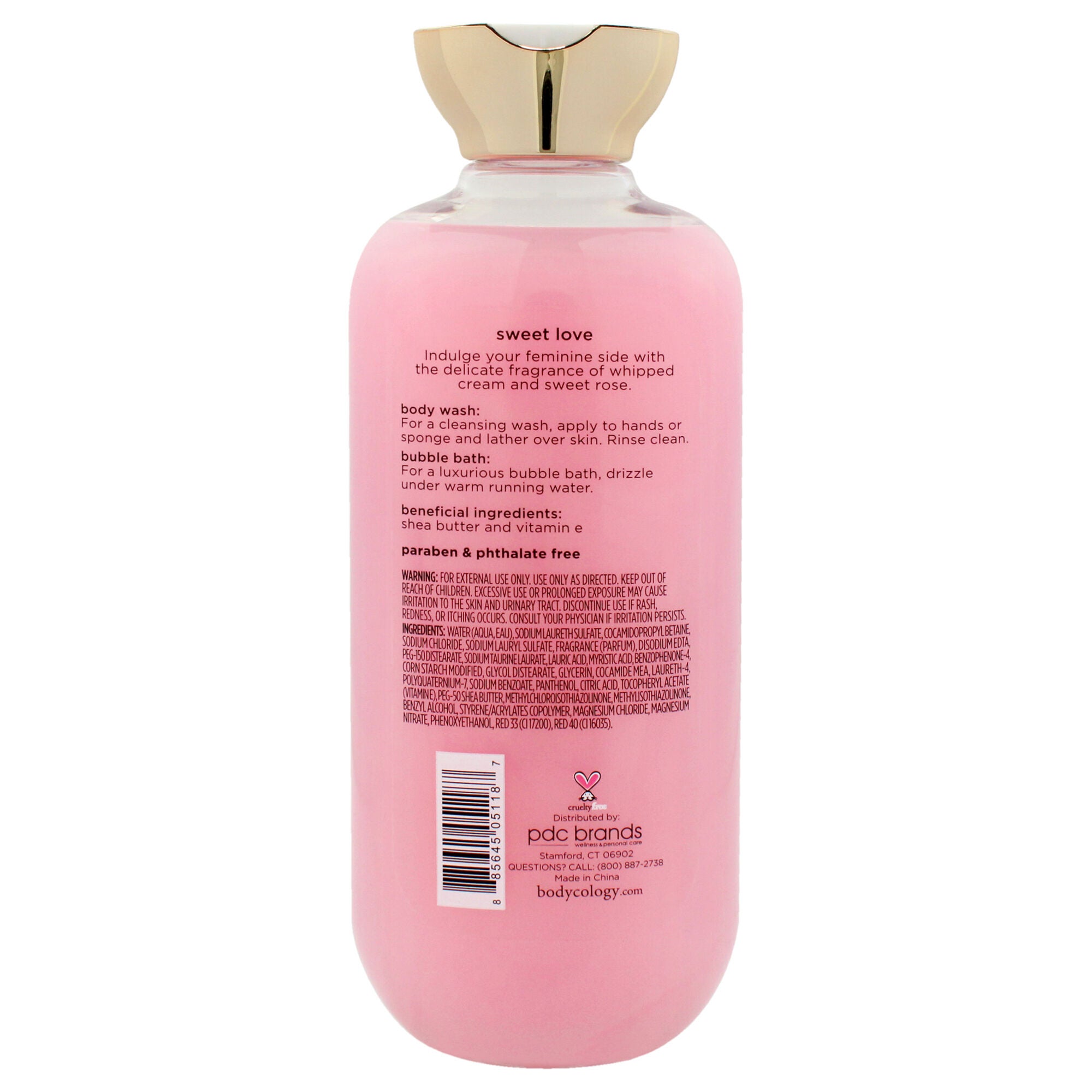 2 in 1 Body Wash and Bubble Bath - Sweet Love by Bodycology for Women - 16 oz Body Wash, See Description, alternate image number 2