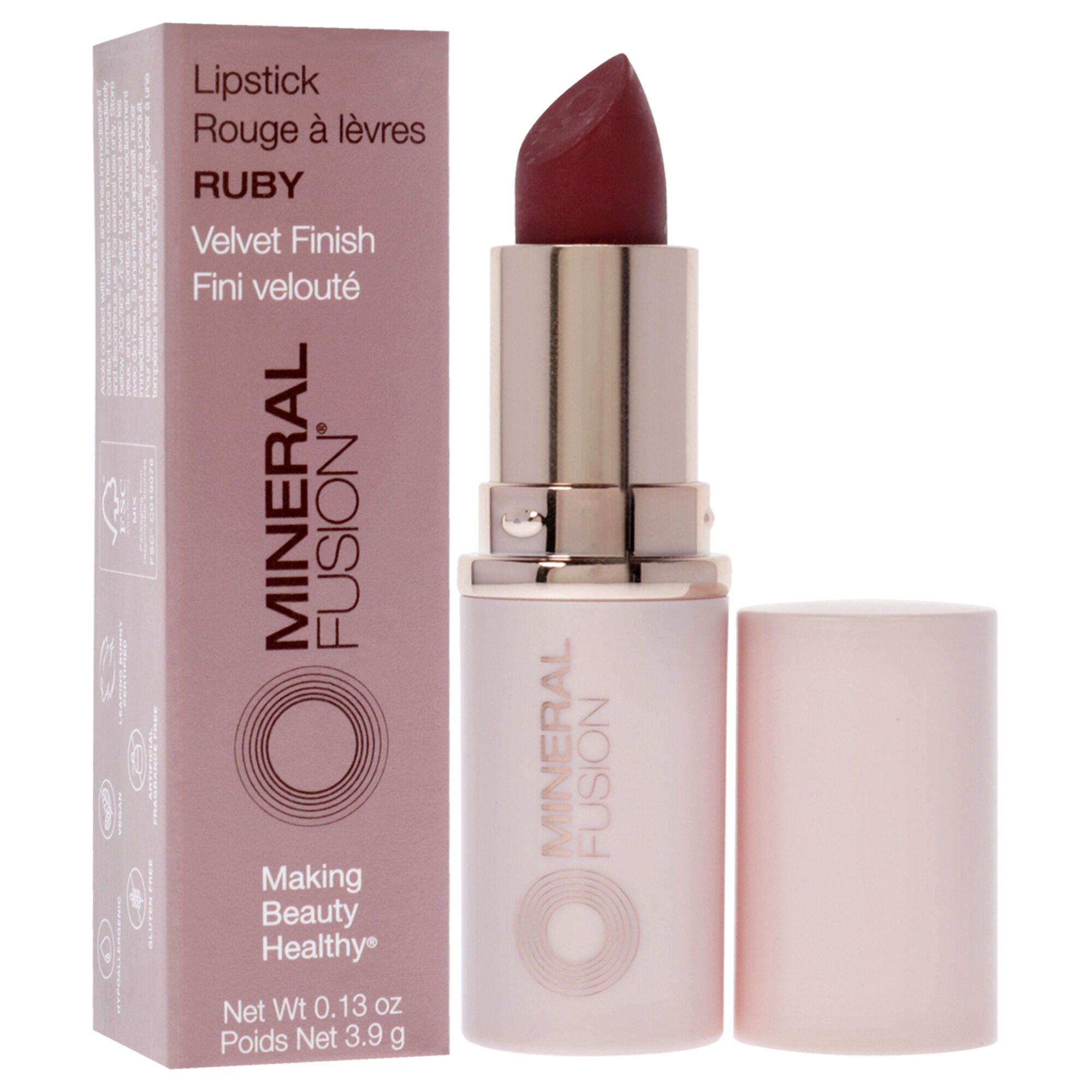 Velvet Finish Lipstick - Ruby by Mineral Fusion for Women - 0.13 oz Lipstick, See Description, alternate image number 2