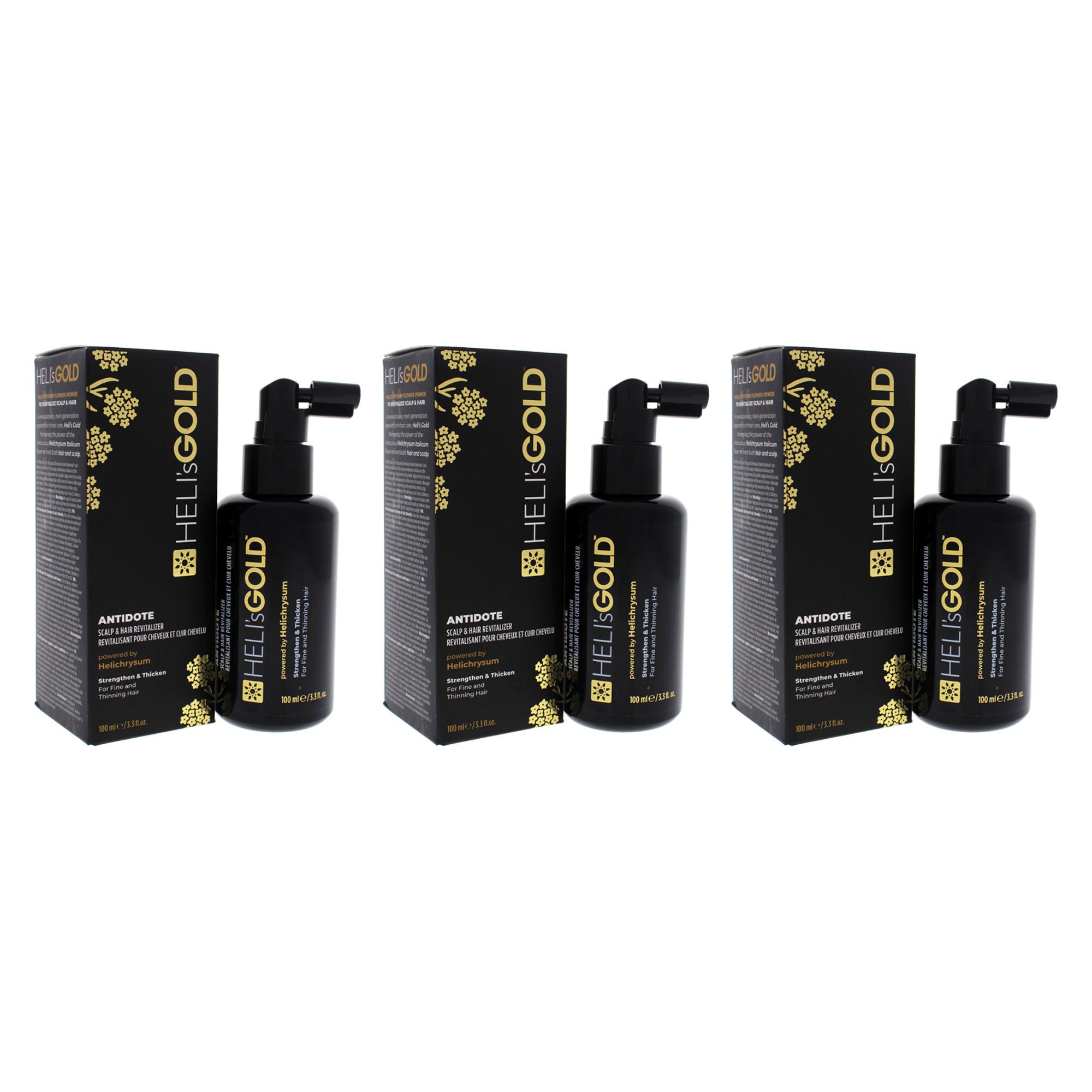Antidote Scalp and Hair Revitalizer by Helis Gold for Unisex - 3.3 oz Treatment - Pack of 3, See Description, alternate image number 2