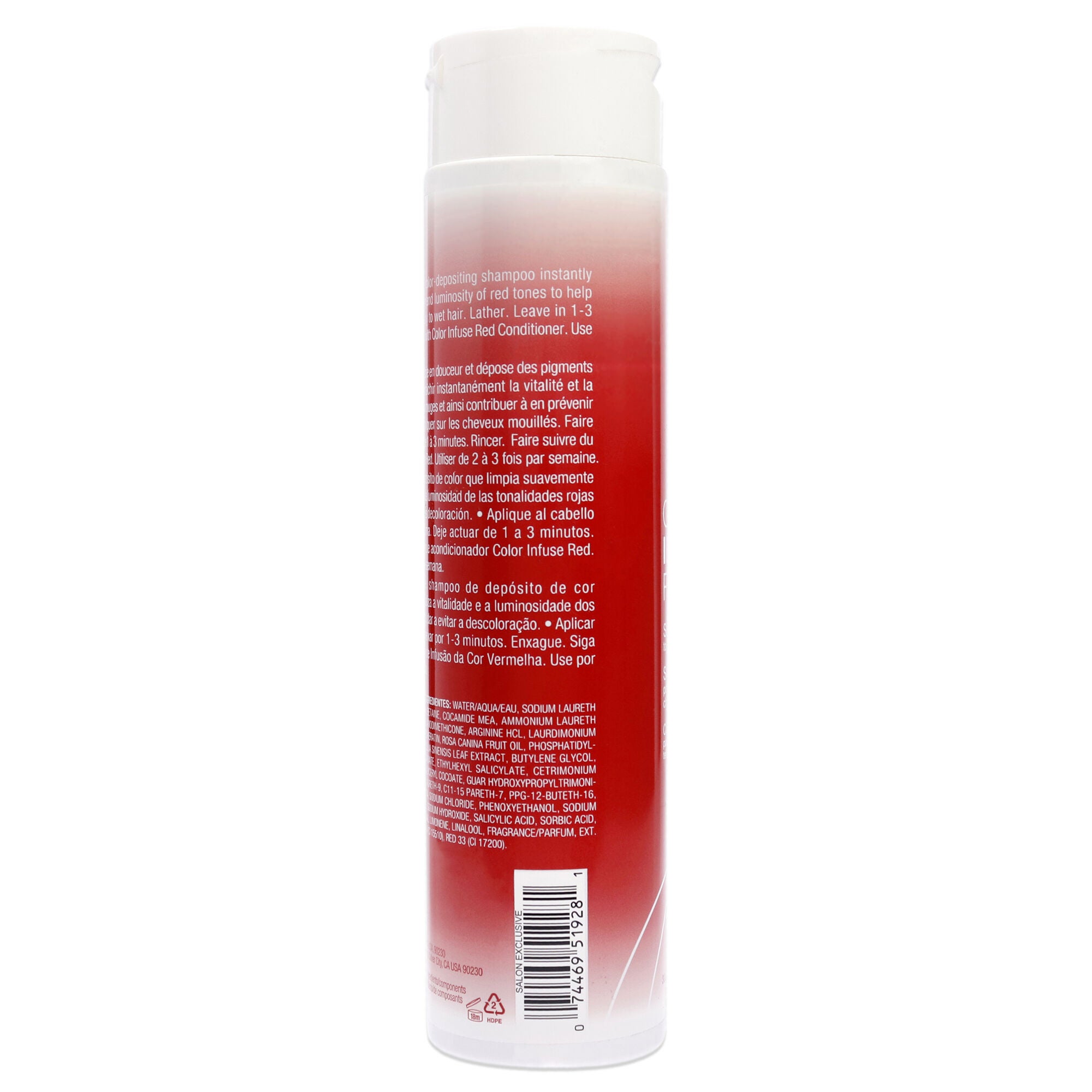 Color Infuse Red Shampoo by Joico for Unisex - 10.1 oz Shampoo, , alternate image number 2