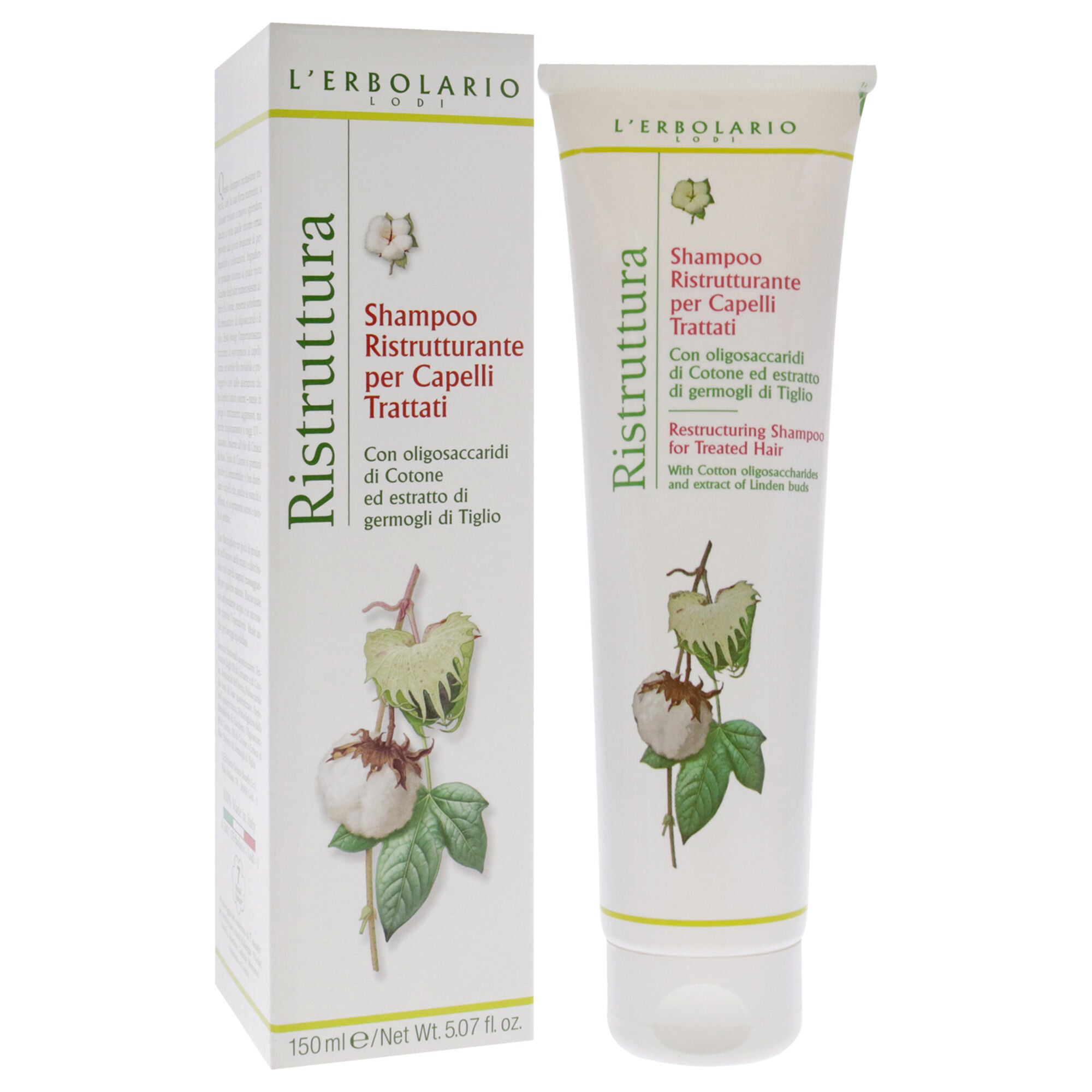 Restructuring Shampoo For Treated Hair by LErbolario for Unisex - 5.07 oz Shampoo, See Description, alternate image number 1