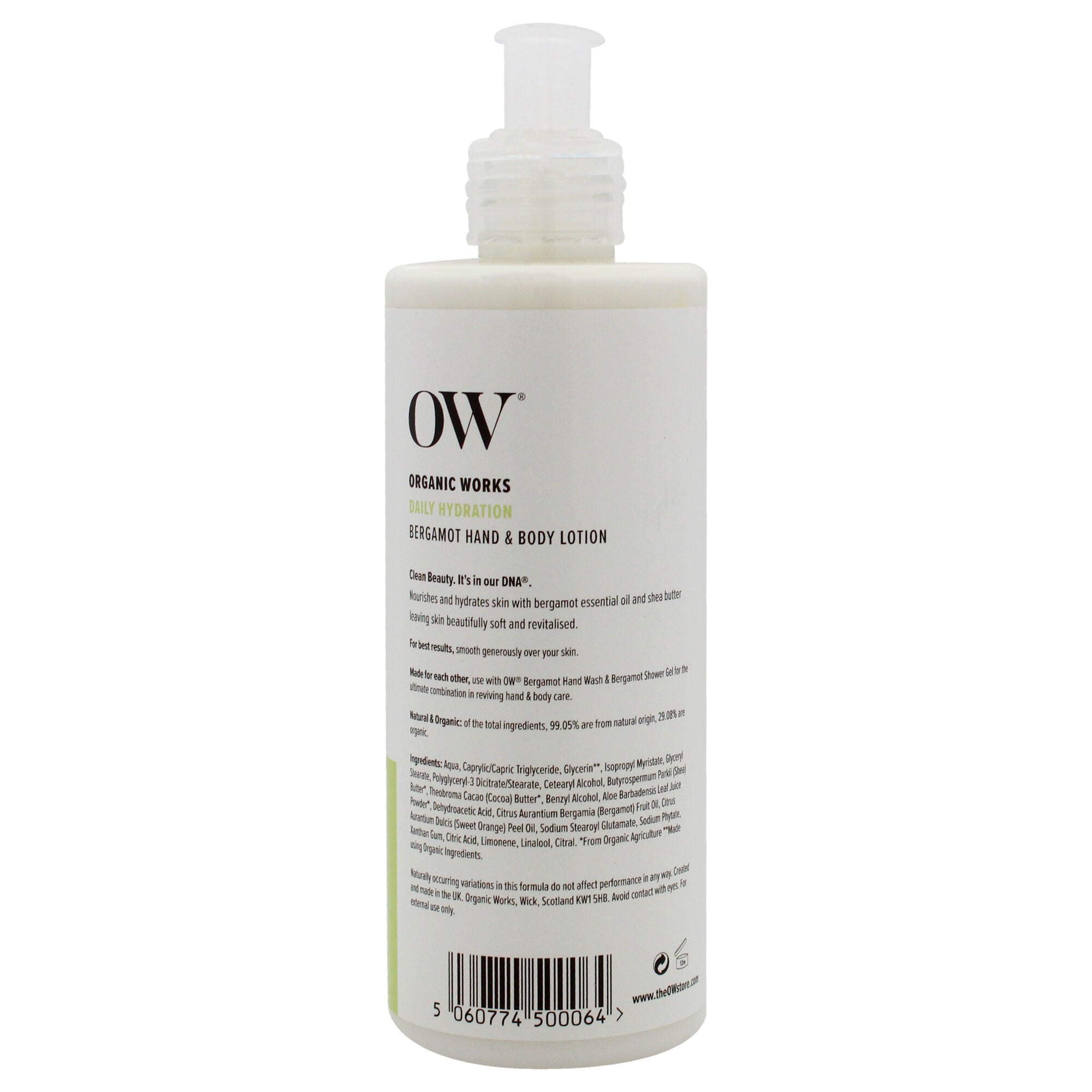 Daily Hydration Hand and Body Lotion - Bergamot by Organic Works for Unisex - 10.14 oz Body Lotion, See Description, alternate image number 2